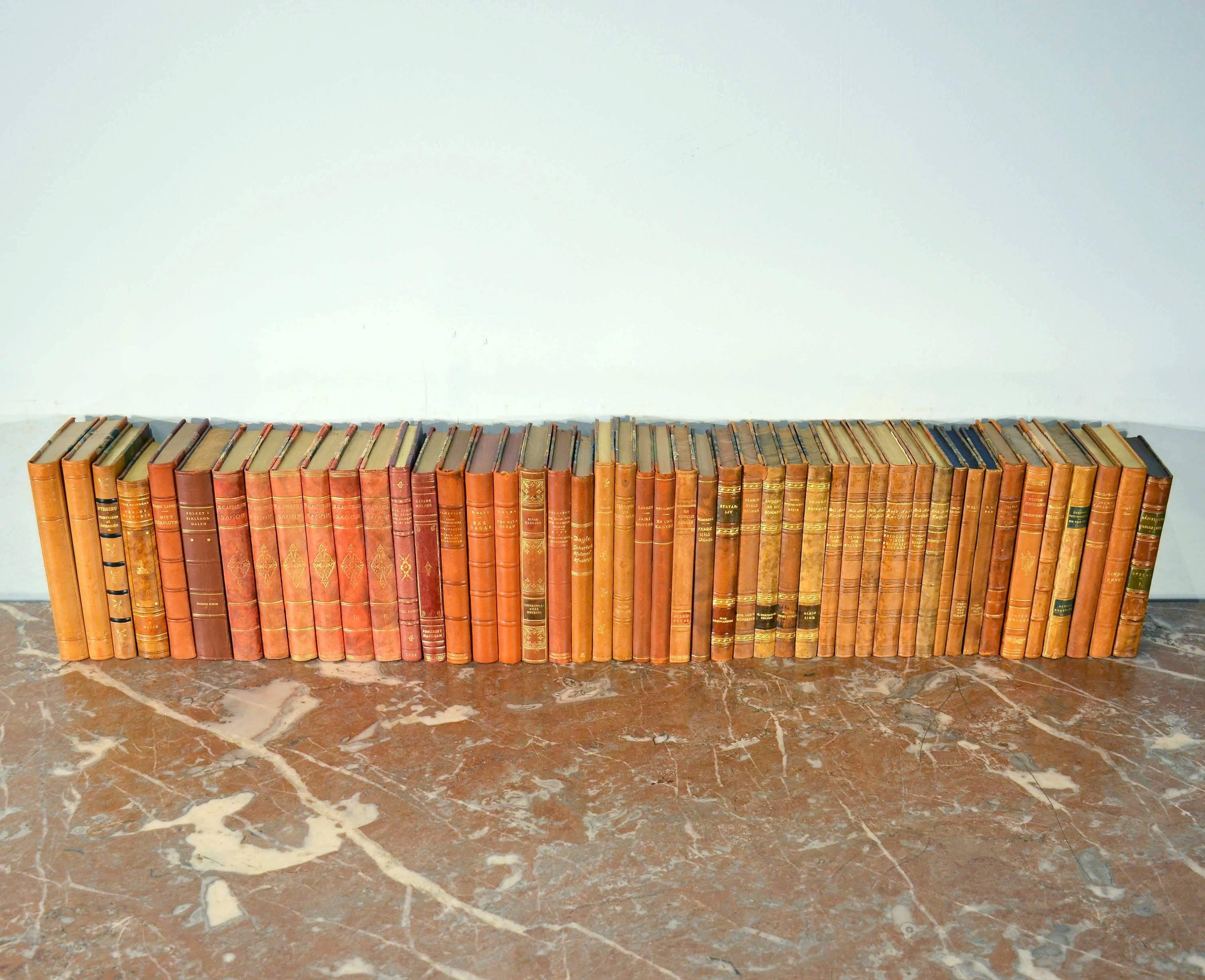 20th Century Collection of Leather Bound Books, Series 124