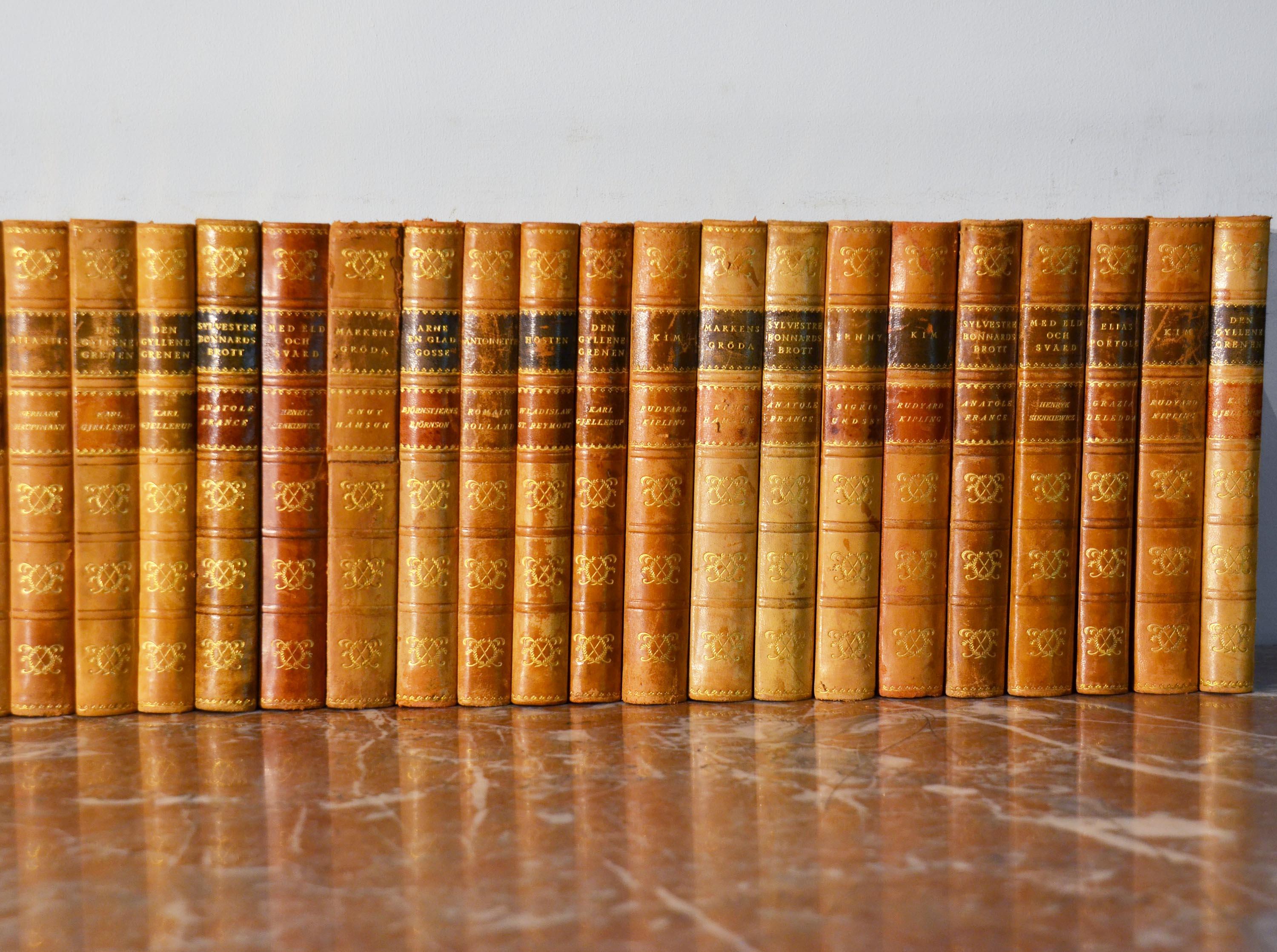 Embossed Collection of Leather Bound Books, Series 126