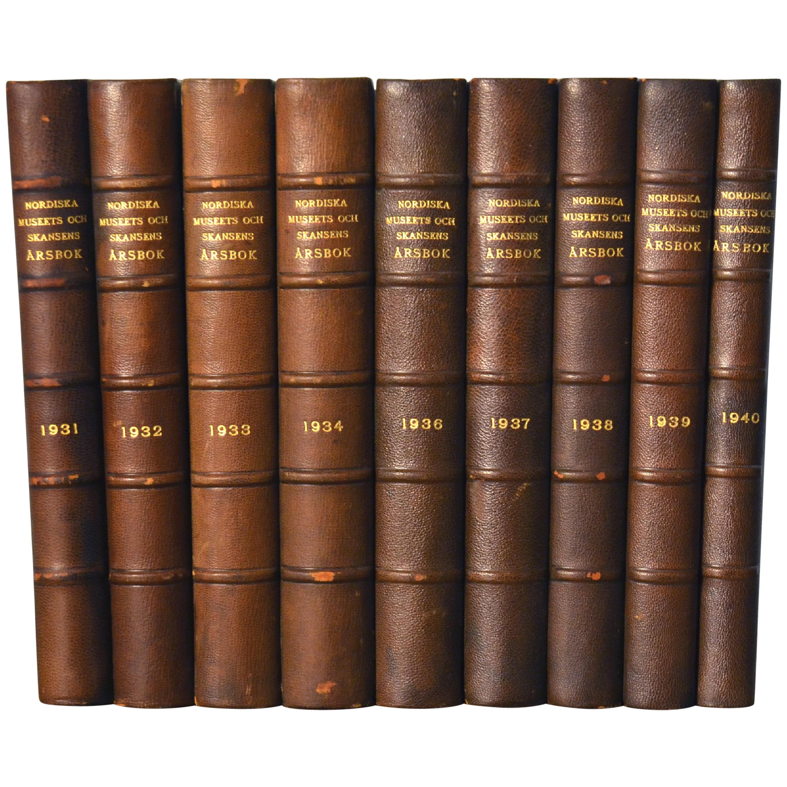 Collection of Leather Bound Books Series 132