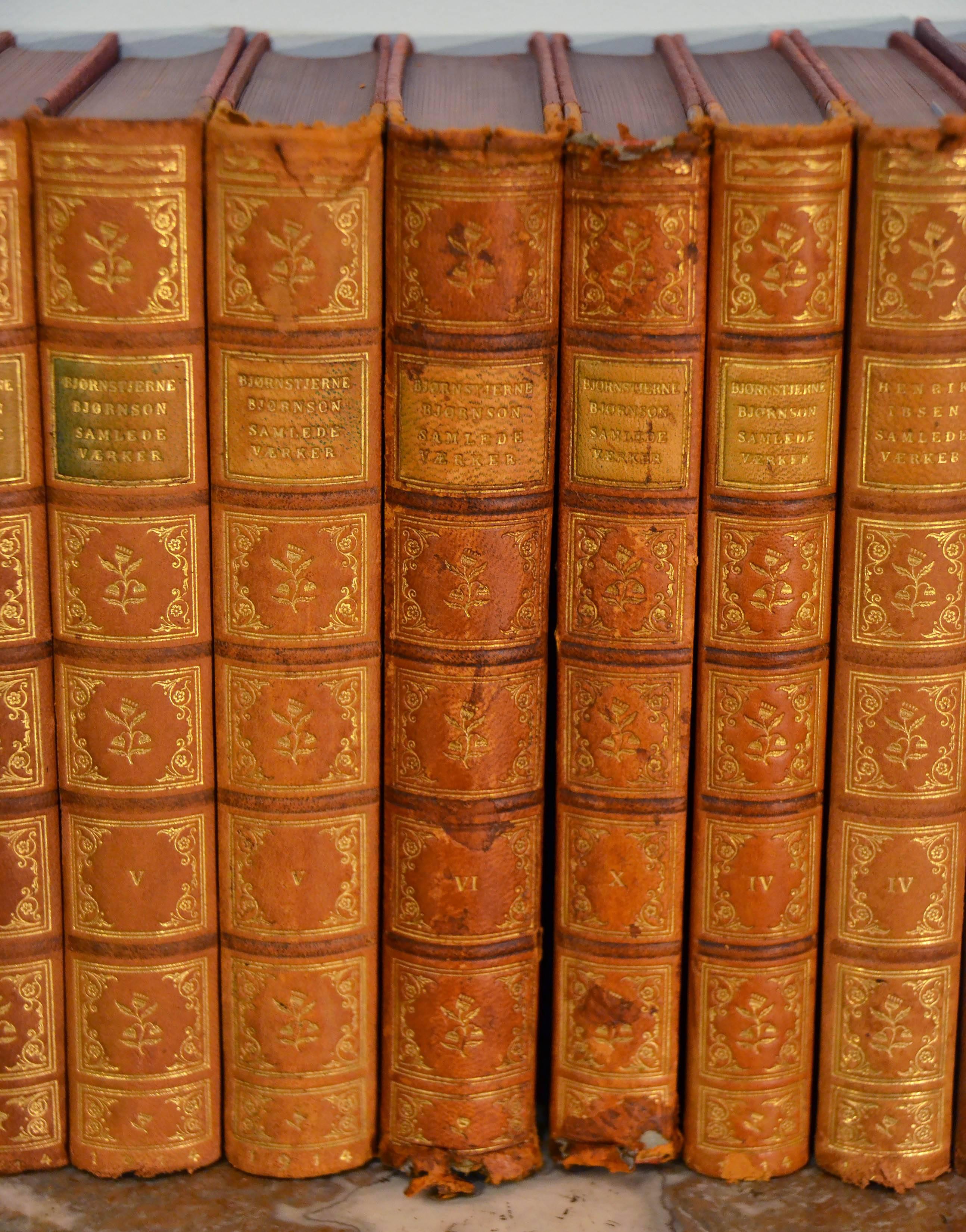 Embossed Collection of Leather Bound Books, Series 103