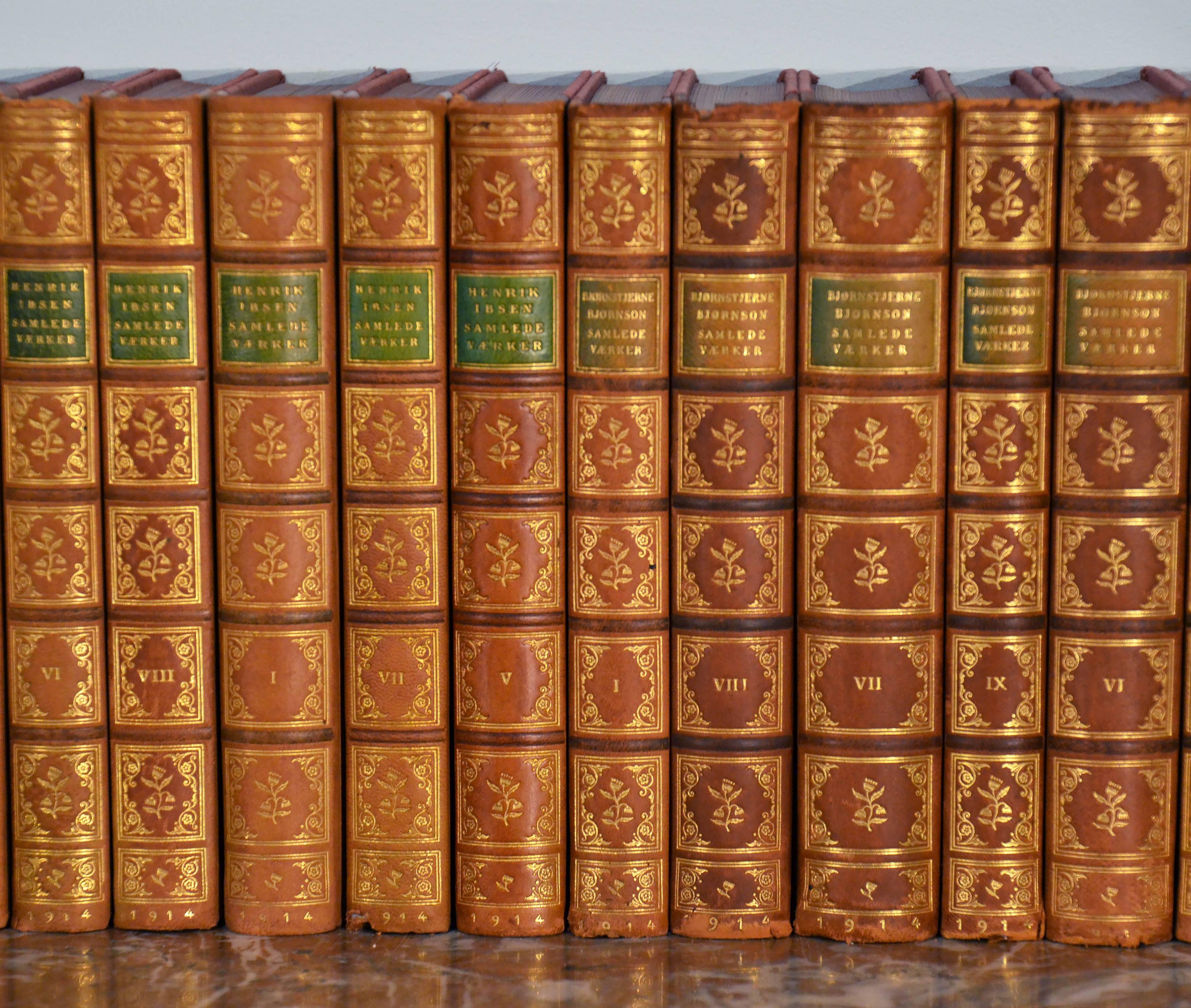 Collection of Leather Bound Books, Series 103 In Good Condition In London, GB