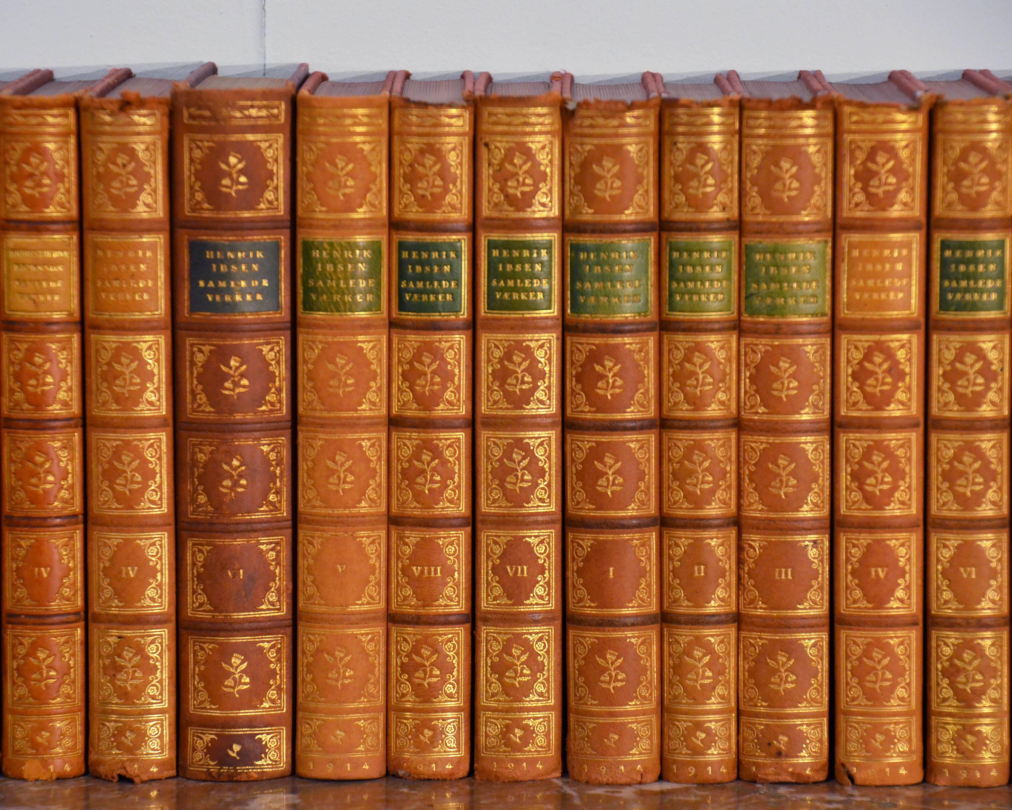 20th Century Collection of Leather Bound Books, Series 103