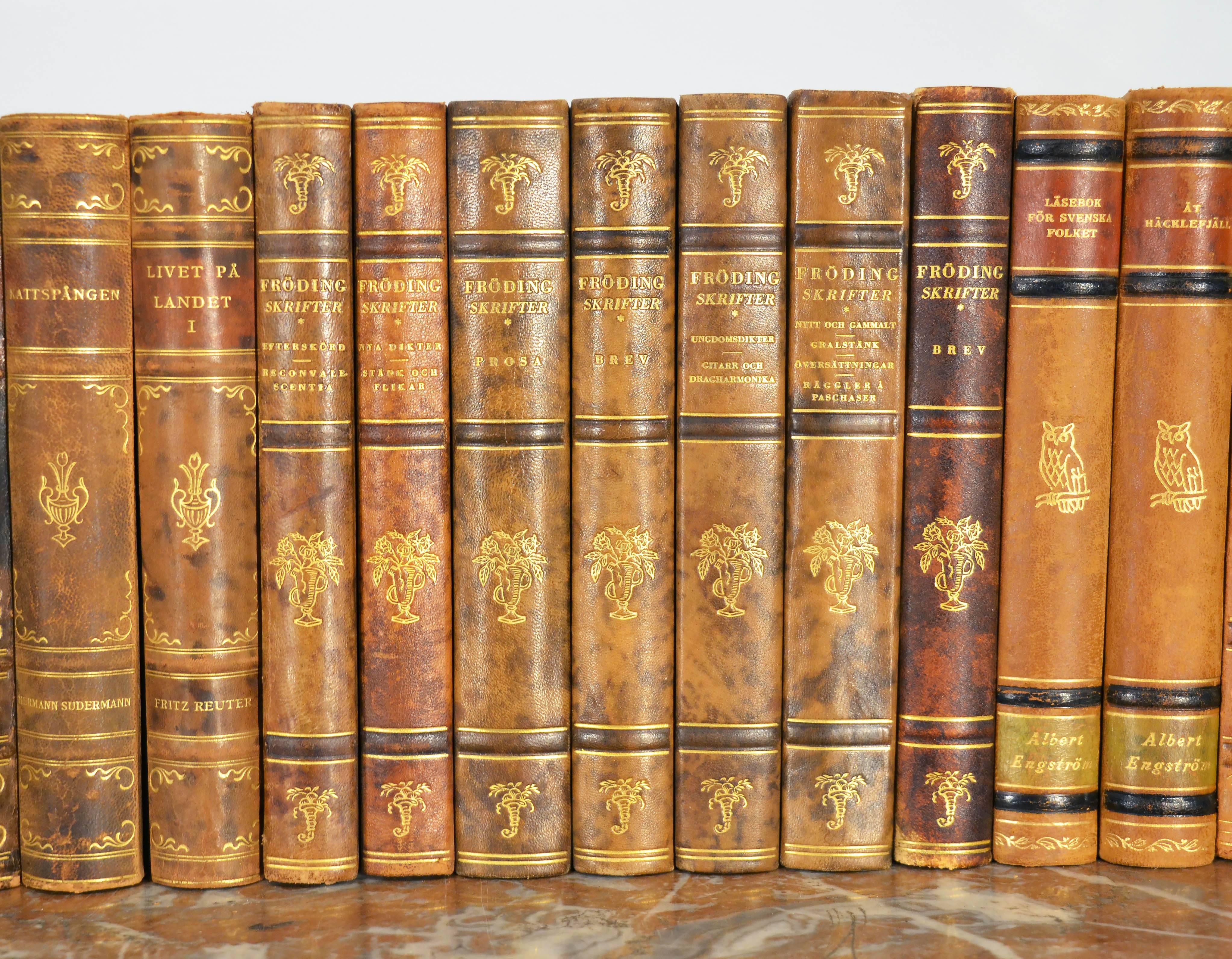 Embossed Collection of Leather Bound Books, Series 105