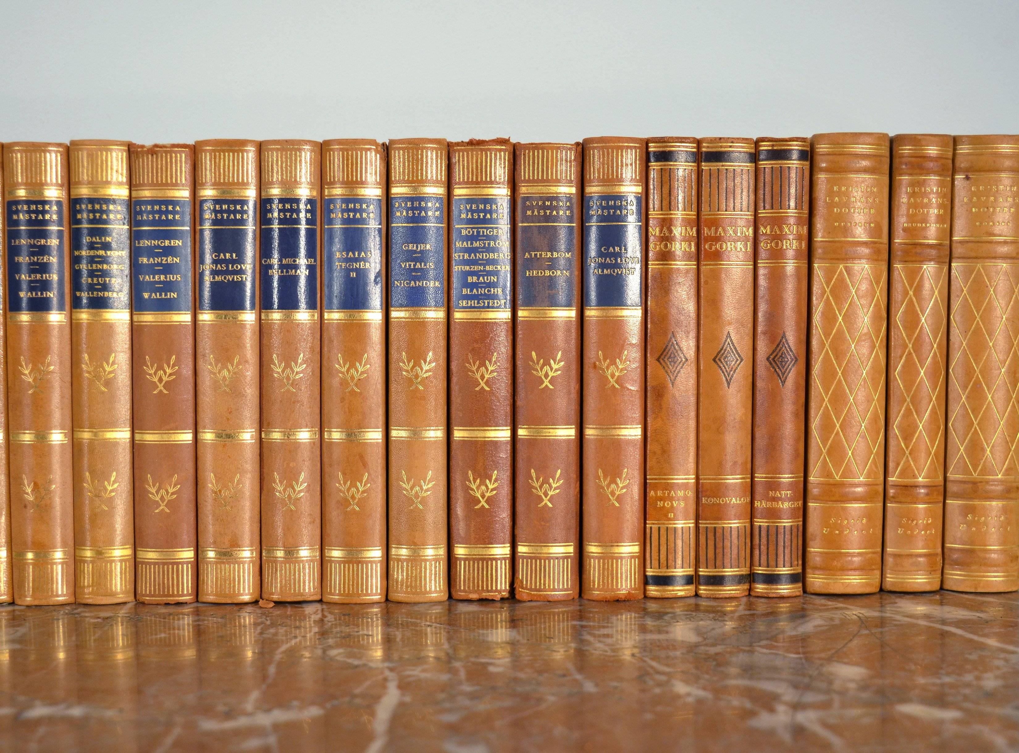 Collection of Leather Bound Books, Series 106 In Good Condition In London, GB