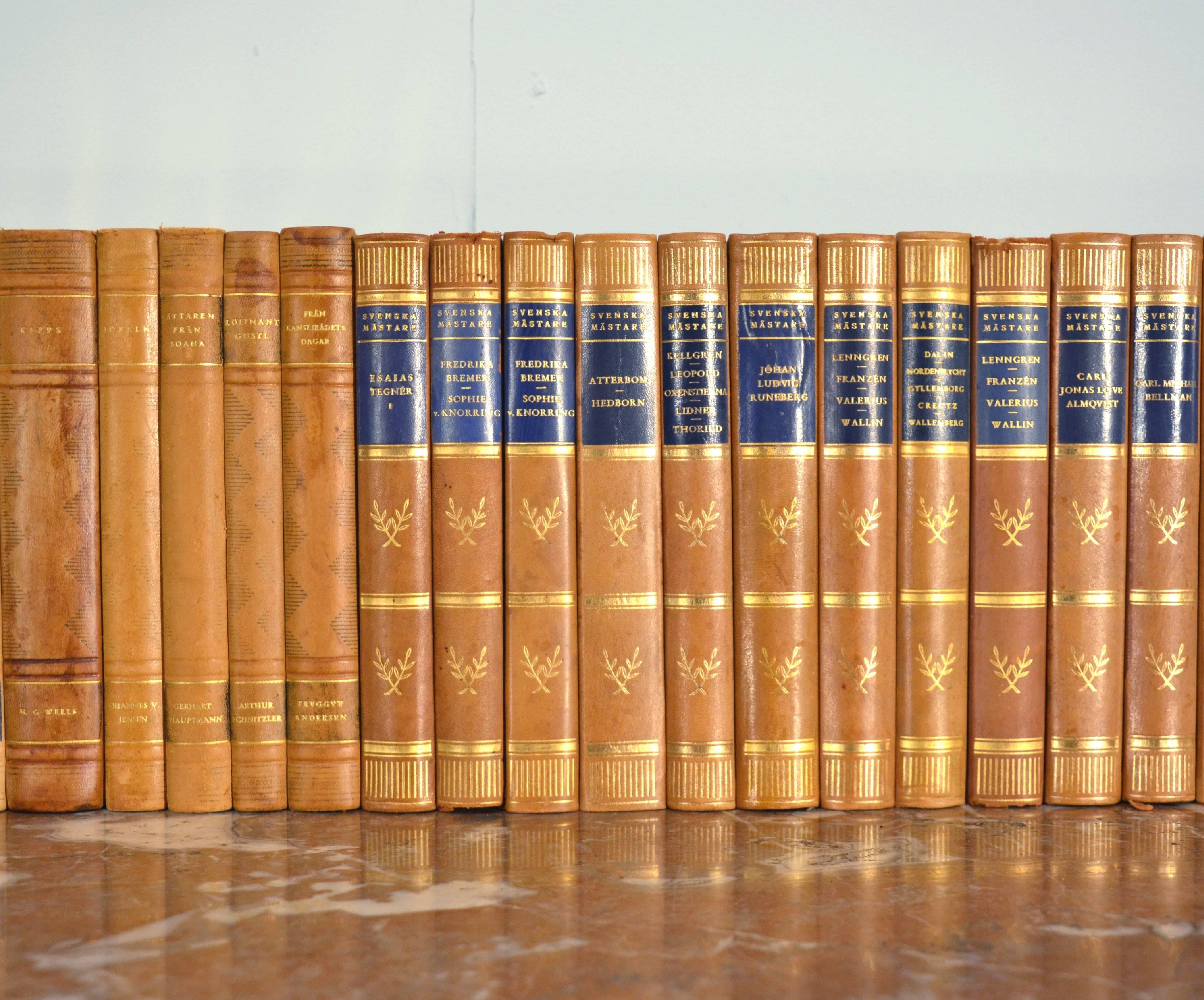 20th Century Collection of Leather Bound Books, Series 106