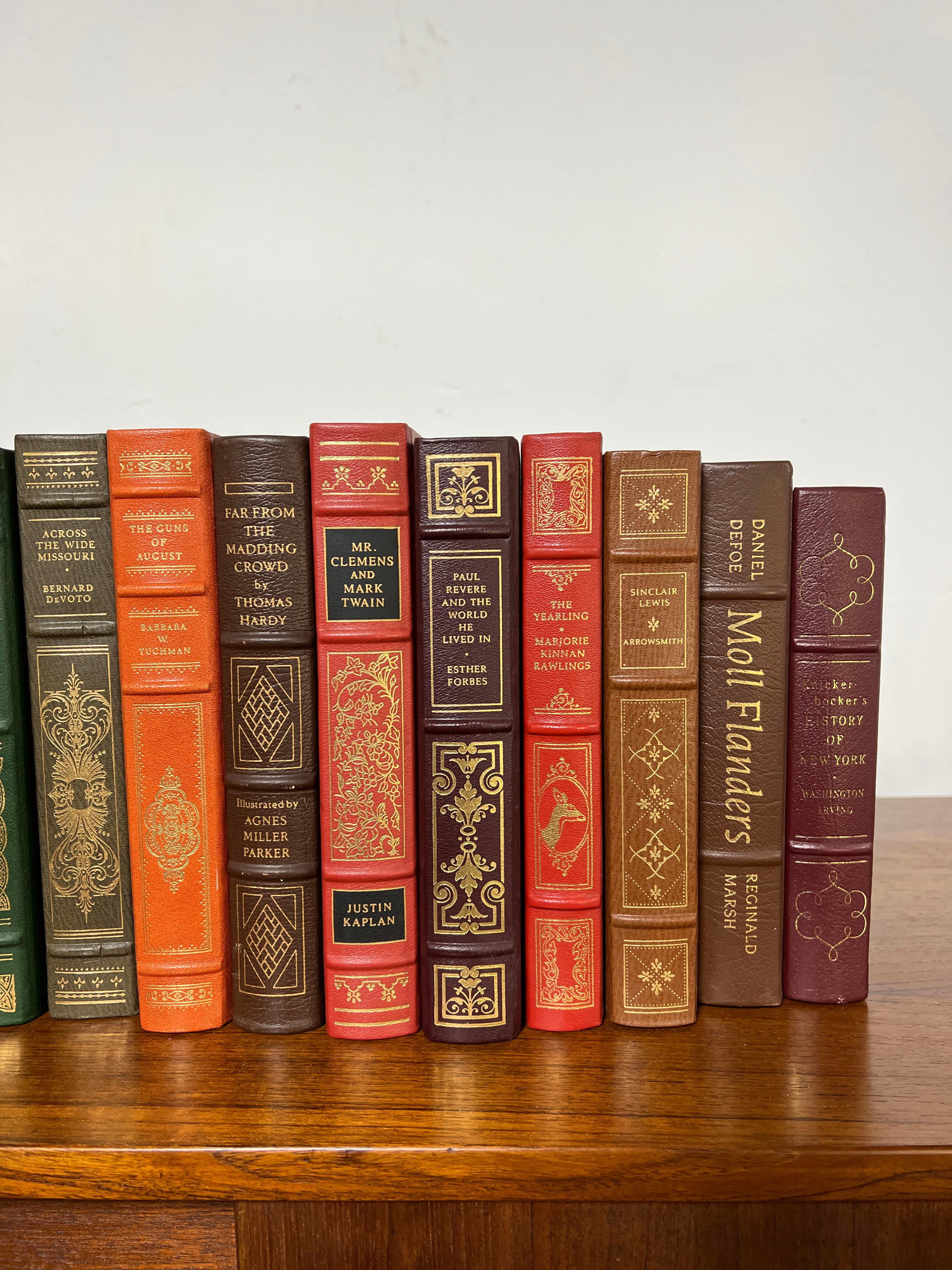 Collection of Leather Bound Classic Books, Easton Press & Franklin Library In Good Condition For Sale In Peabody, MA