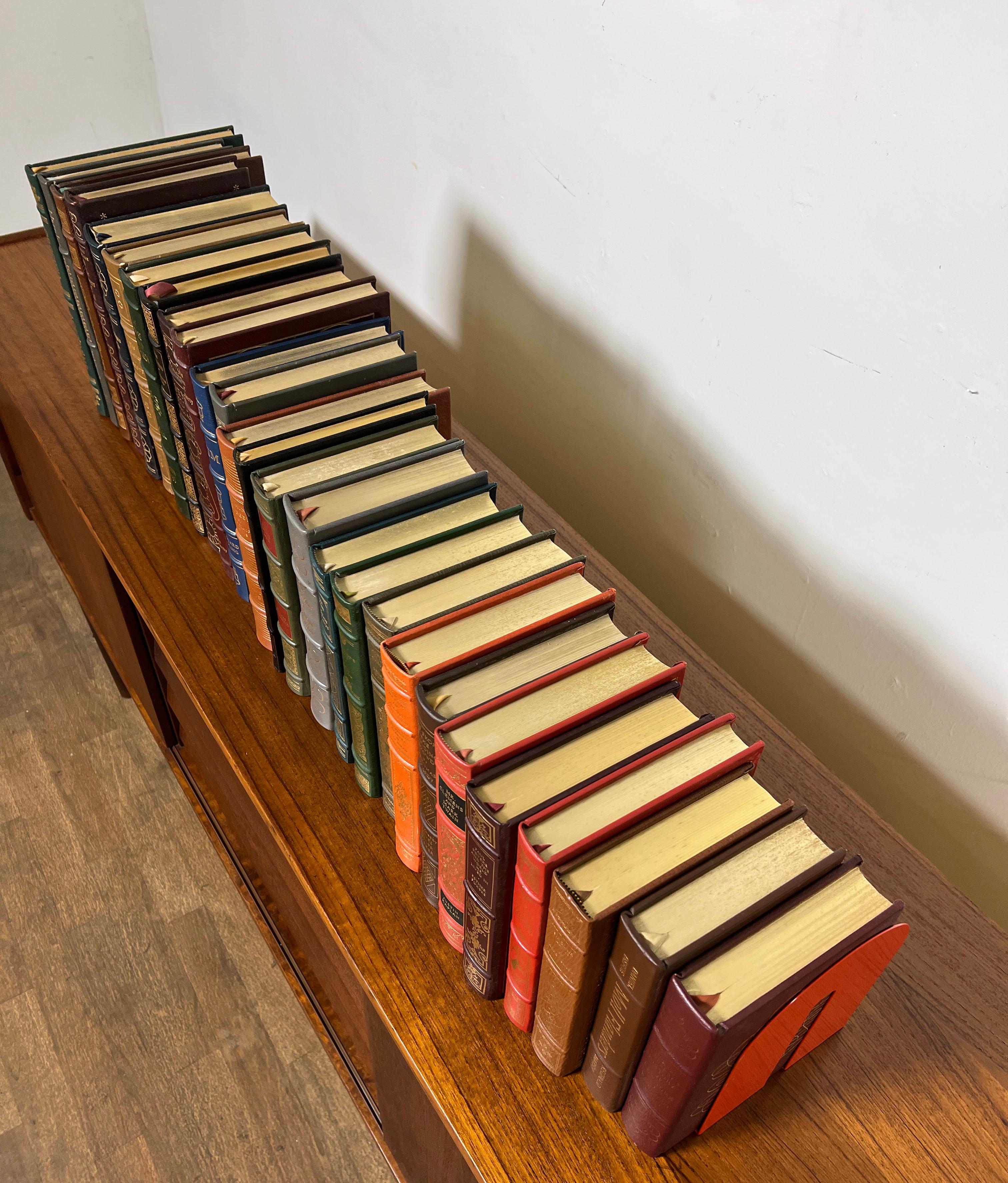 Late 20th Century Collection of Leather Bound Classic Books, Easton Press & Franklin Library For Sale