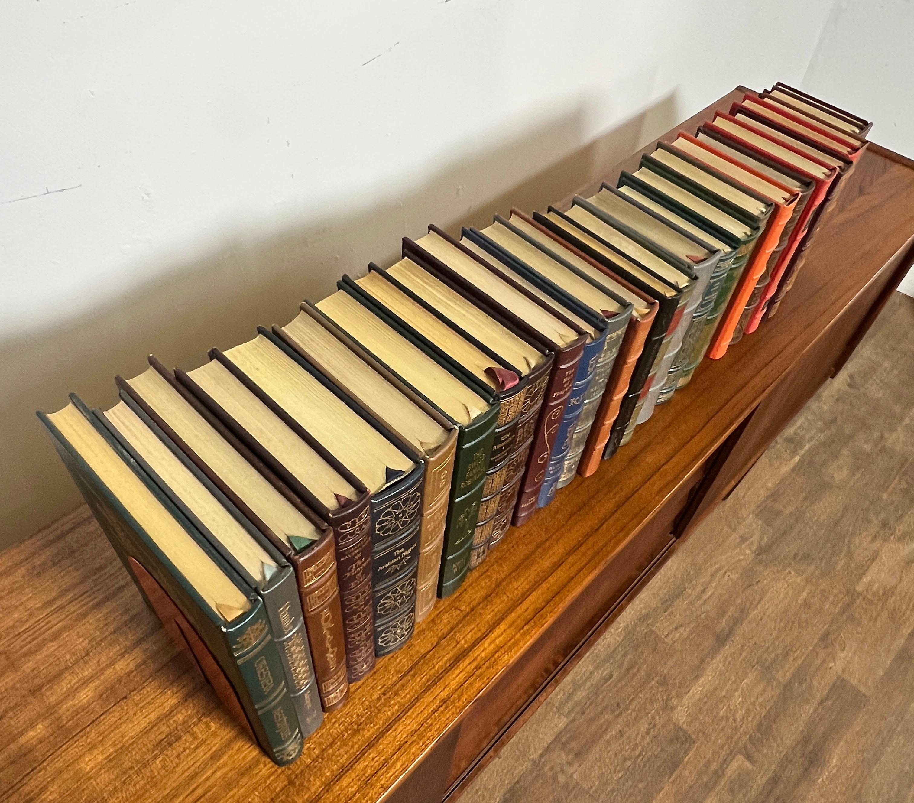 Collection of Leather Bound Classic Books, Easton Press & Franklin Library For Sale 1