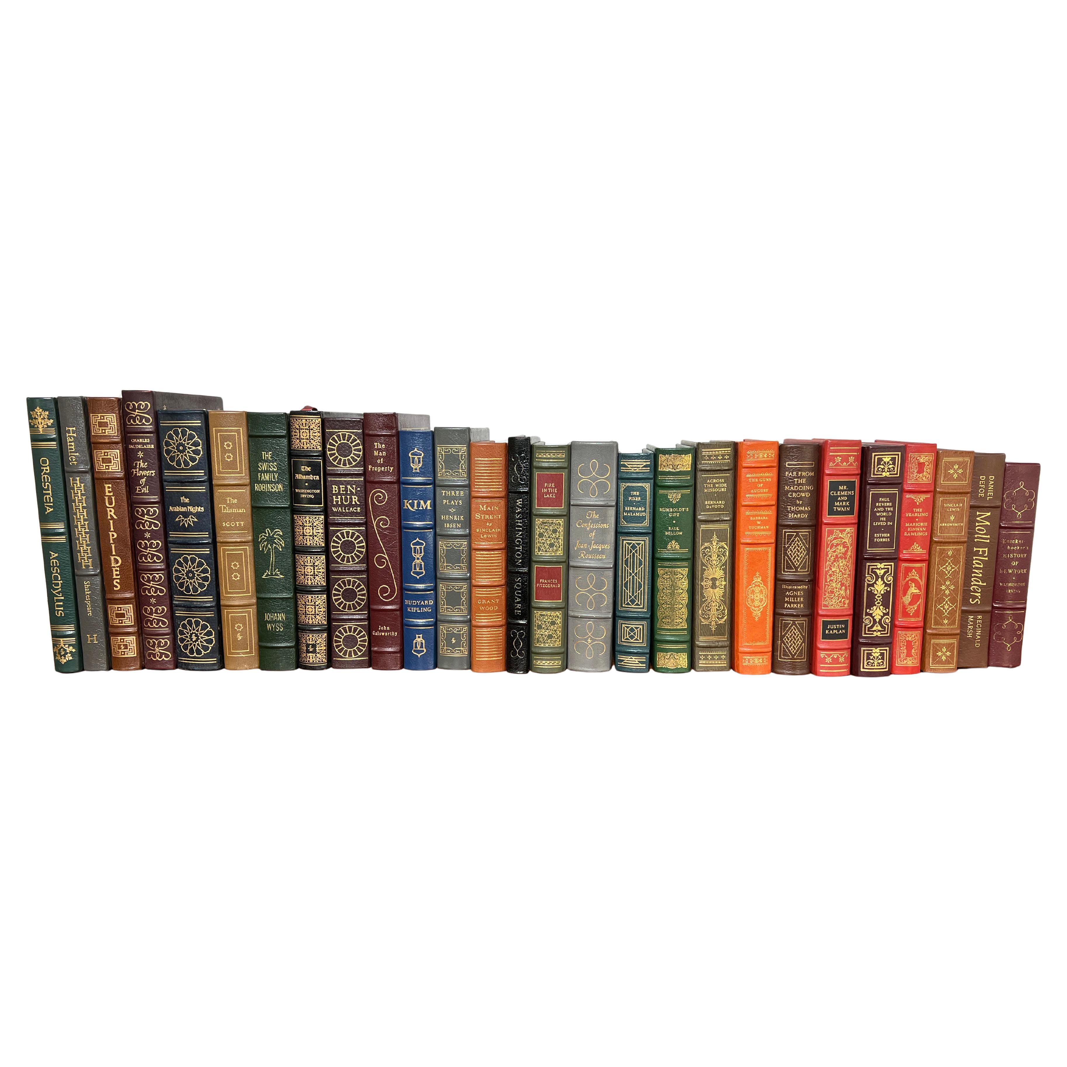 Sammlung von in Leder gebundenen Classic Books, Easton Press & Franklin Library