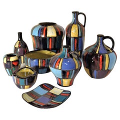 Collection of Lu Klopfer Brilliant Art Pottery, Germany 1950's
