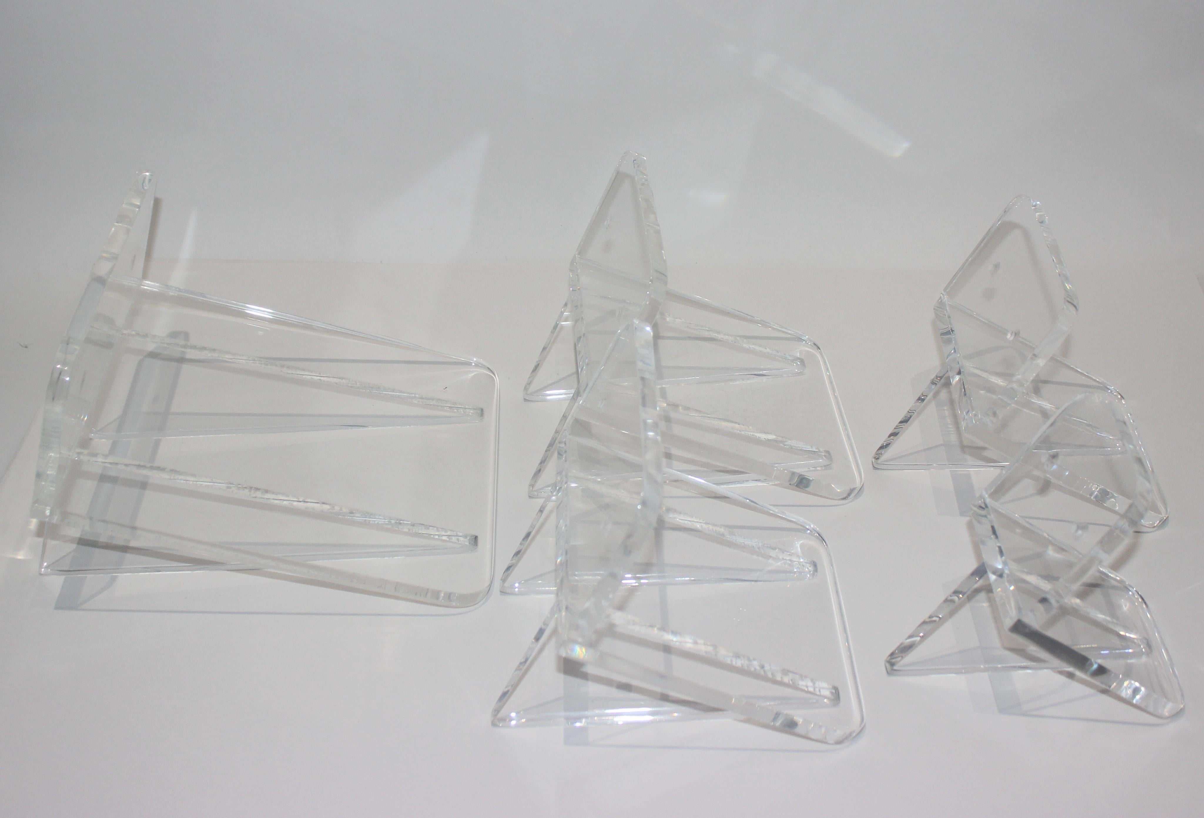 Collection of Lucite Wall Brackets, 6 Total For Sale 4