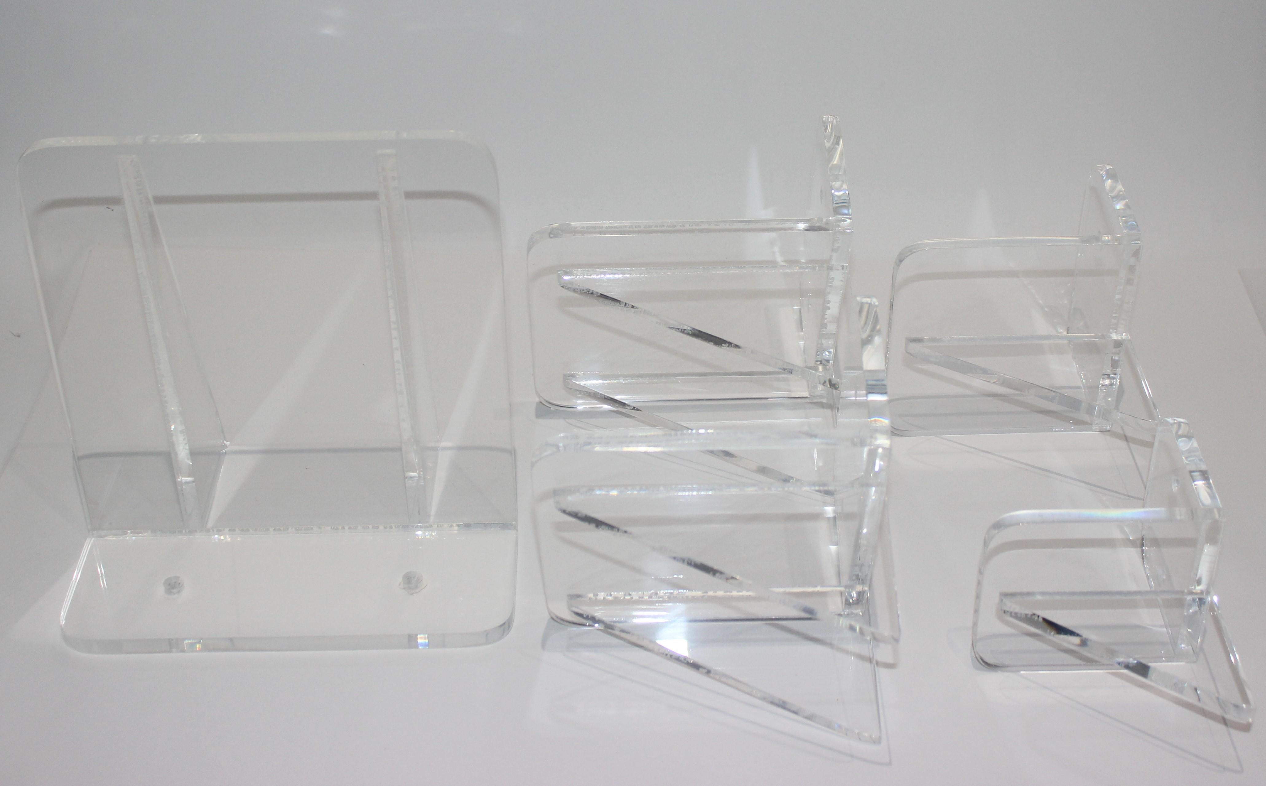 Collection of Lucite Wall Brackets, 6 Total For Sale 5