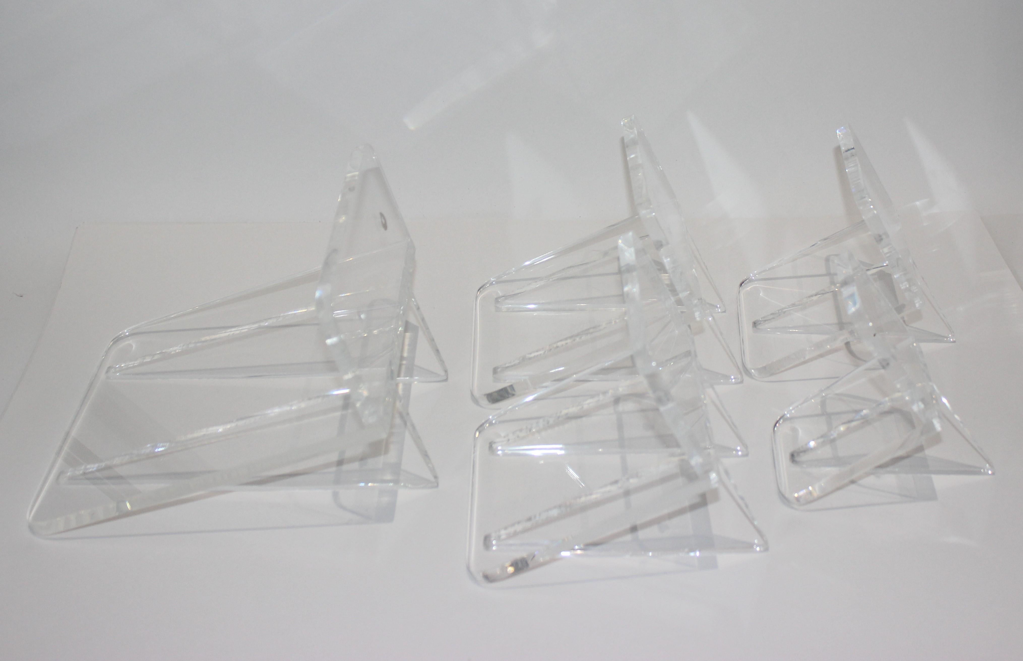 Collection of Lucite Wall Brackets, 6 Total For Sale 3