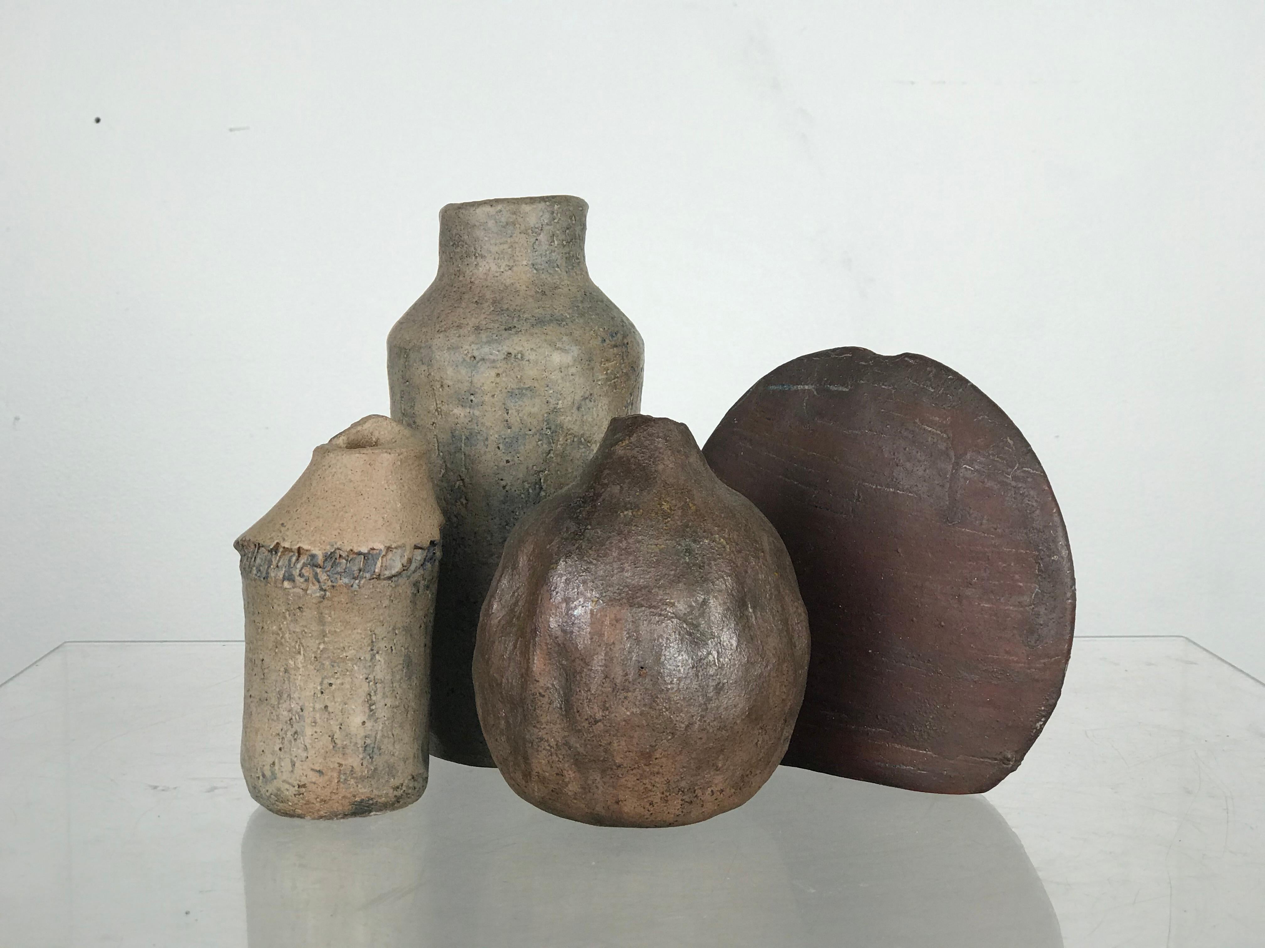Glazed Collection of Mid Century Modern Pottery Vessels