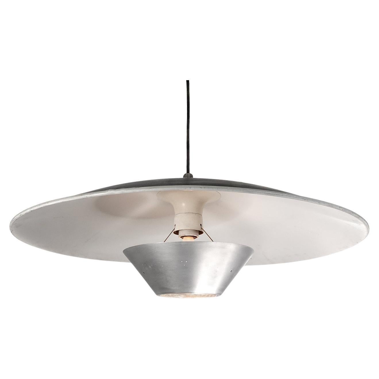 Collection of Mid Century Modern Three Foot Diameter Dish Chandeliers
