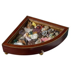 Colección de Minerales en Estuche en Forma de Abanico