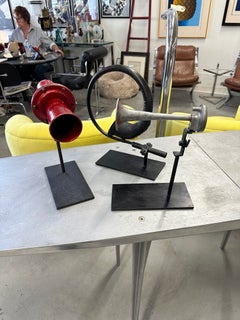 Kollektion von montierten Vintage-Autohornen