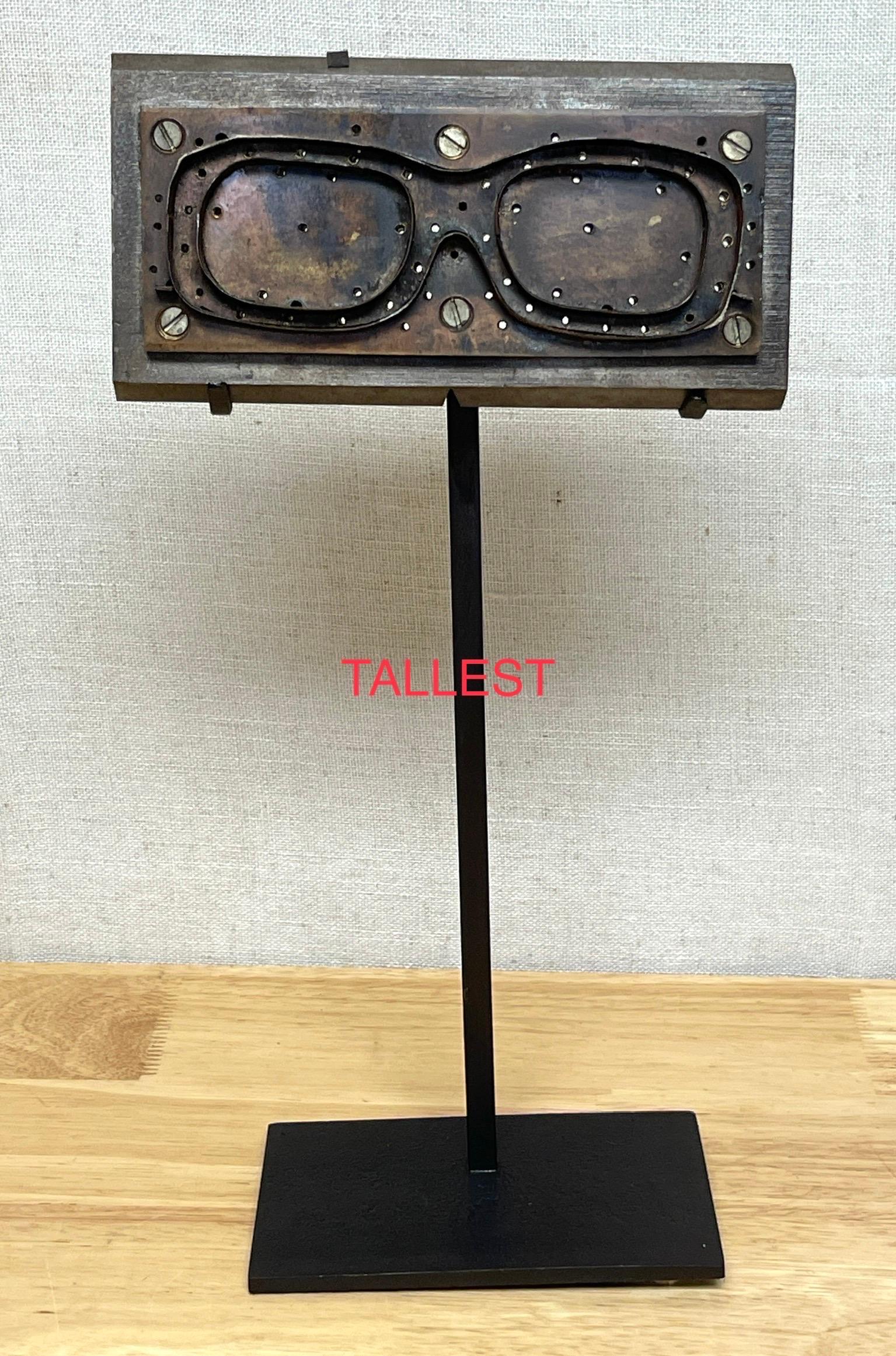 Cast Collection of Museum Mounted Industrial Eye Glass Dyes/Molds For Sale