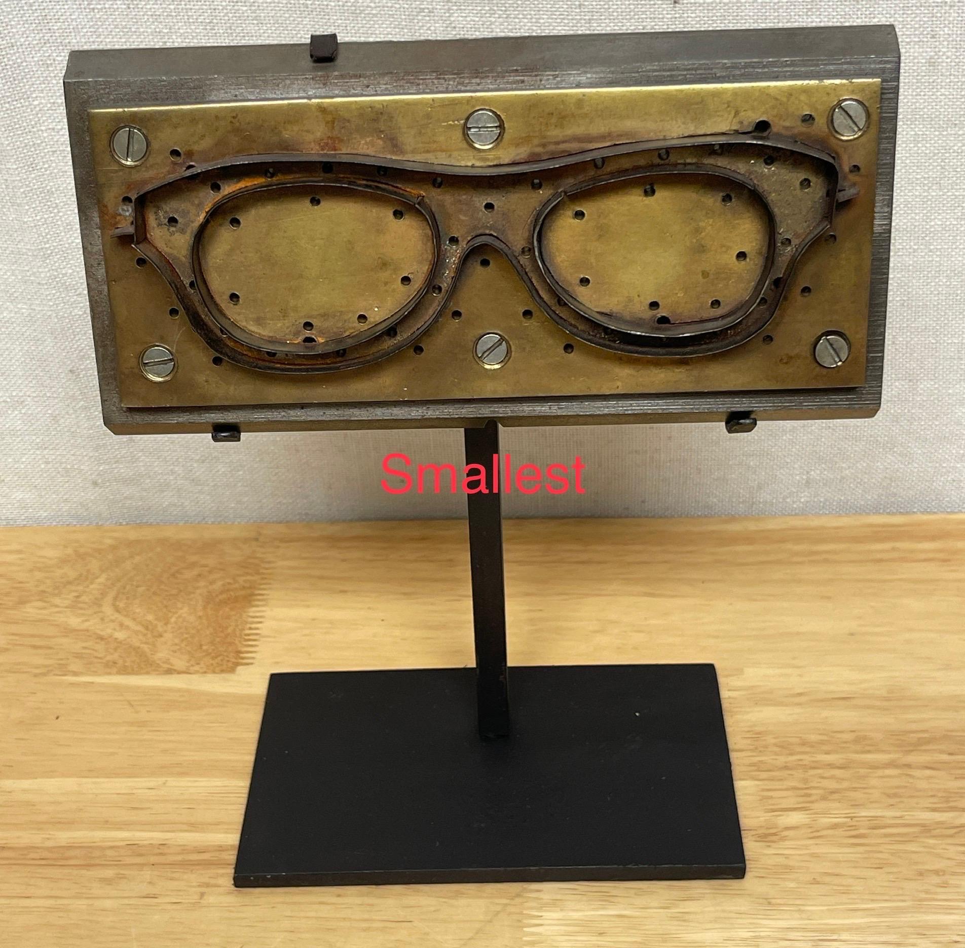 20th Century Collection of Museum Mounted Industrial Eye Glass Dyes/Molds For Sale