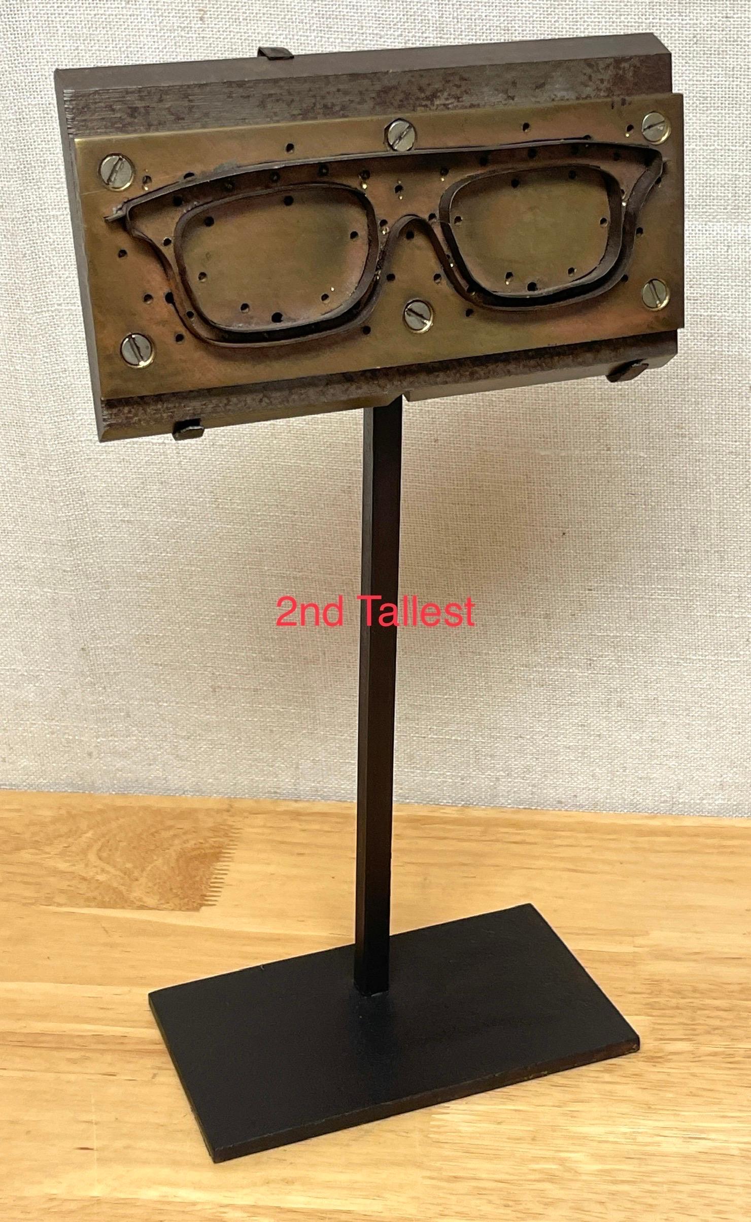 Sammlung musealer industrieller Augenglasfärbemittel/Formen (Messing) im Angebot