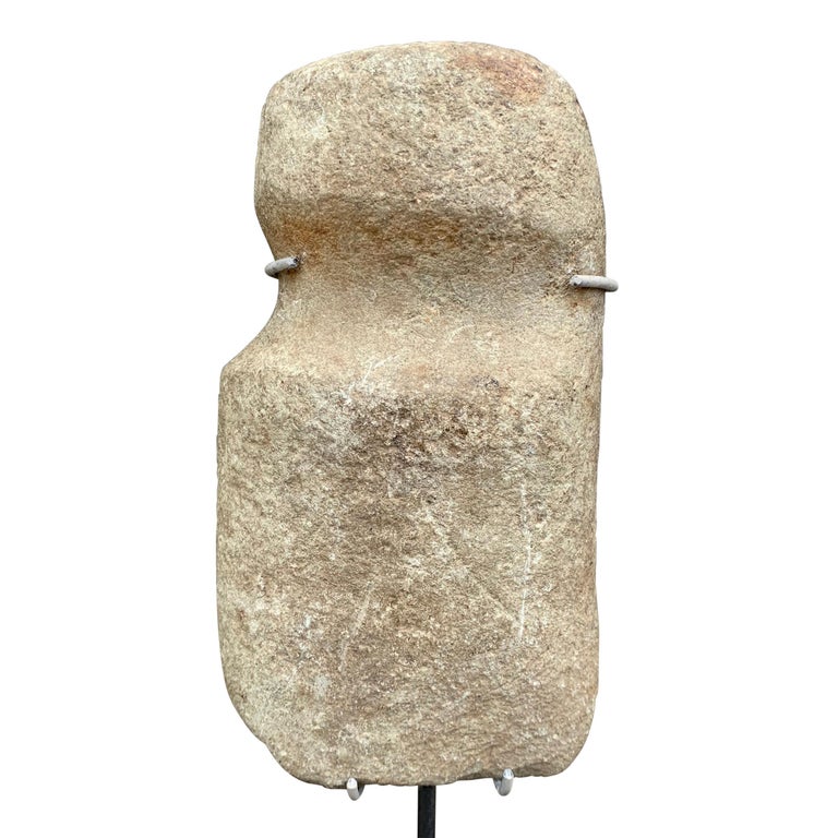 Collection of Neolithic Stone Axe Heads on Stands For Sale at 1stDibs
