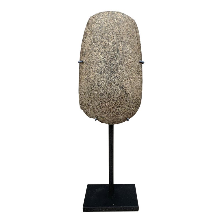 Collection of Neolithic Stone Axe Heads on Stands at 1stDibs