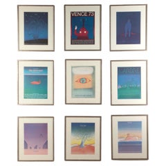 Collection of Nine 20th Century Jean-Michel Folon Prints