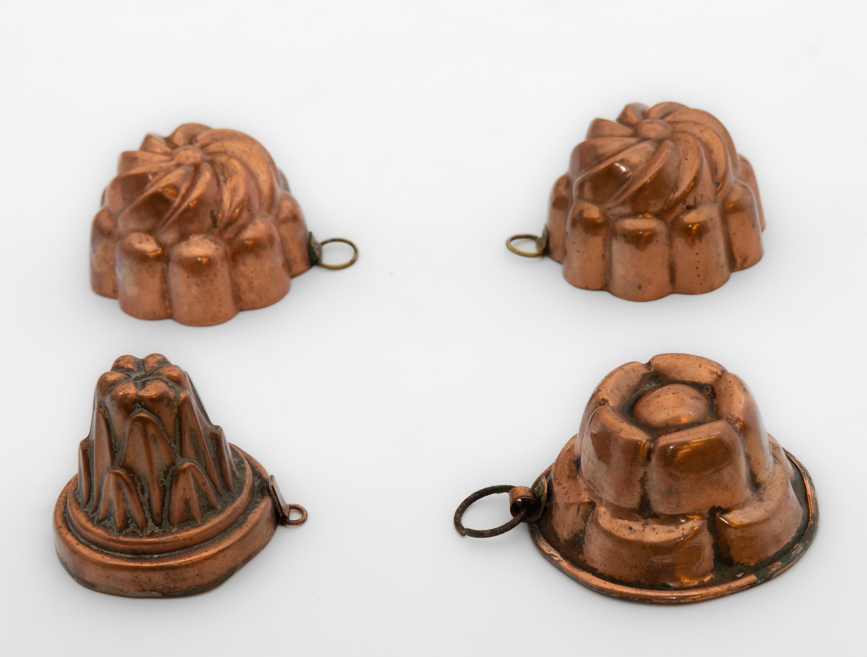 Collection Of Nine Antique Copper Moulds Circa 1900 1930s For Sale 12