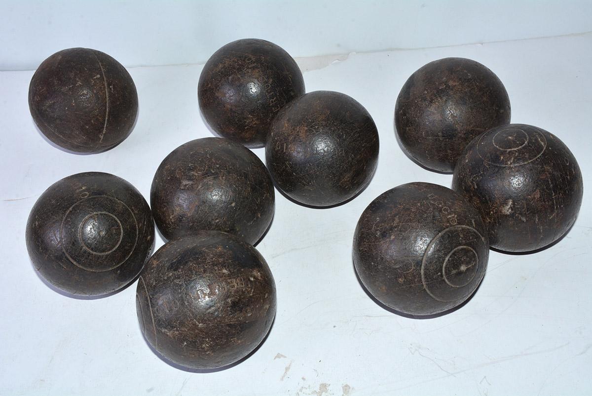 Boules are the balls used in the French game, boules or Pétanque. Boules is also a collective name for a wide range of games similar to bowls and Italian bocce game in which the objective is to throw or roll heavy balls as close as possible to a