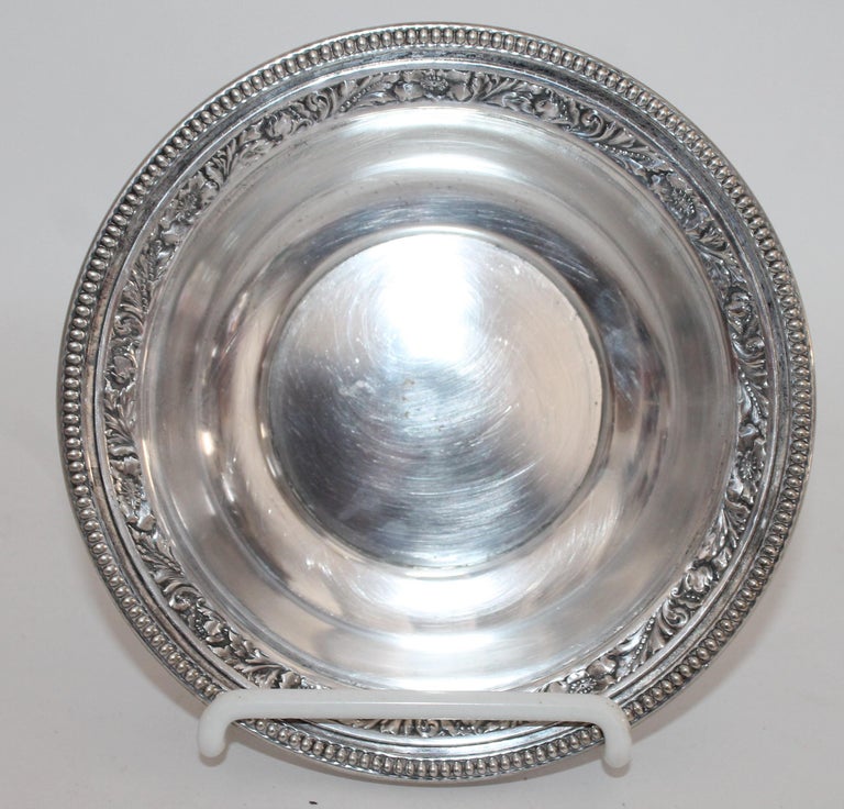 Collection of Nine Silver Sterling Serving Dishes and Bowls For Sale at