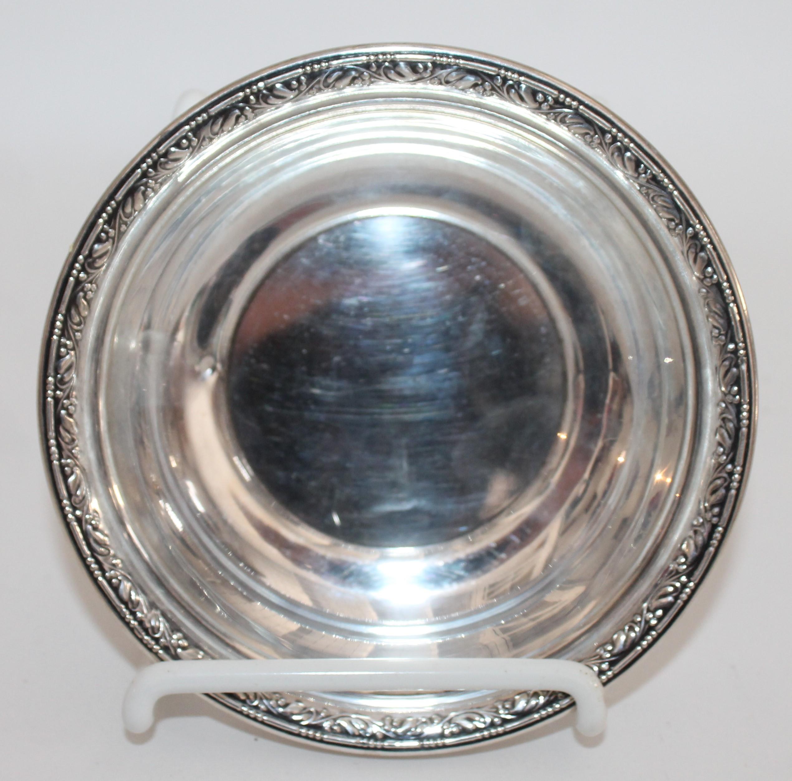 Collection of Nine Silver Sterling Serving Dishes and Bowls For Sale 11