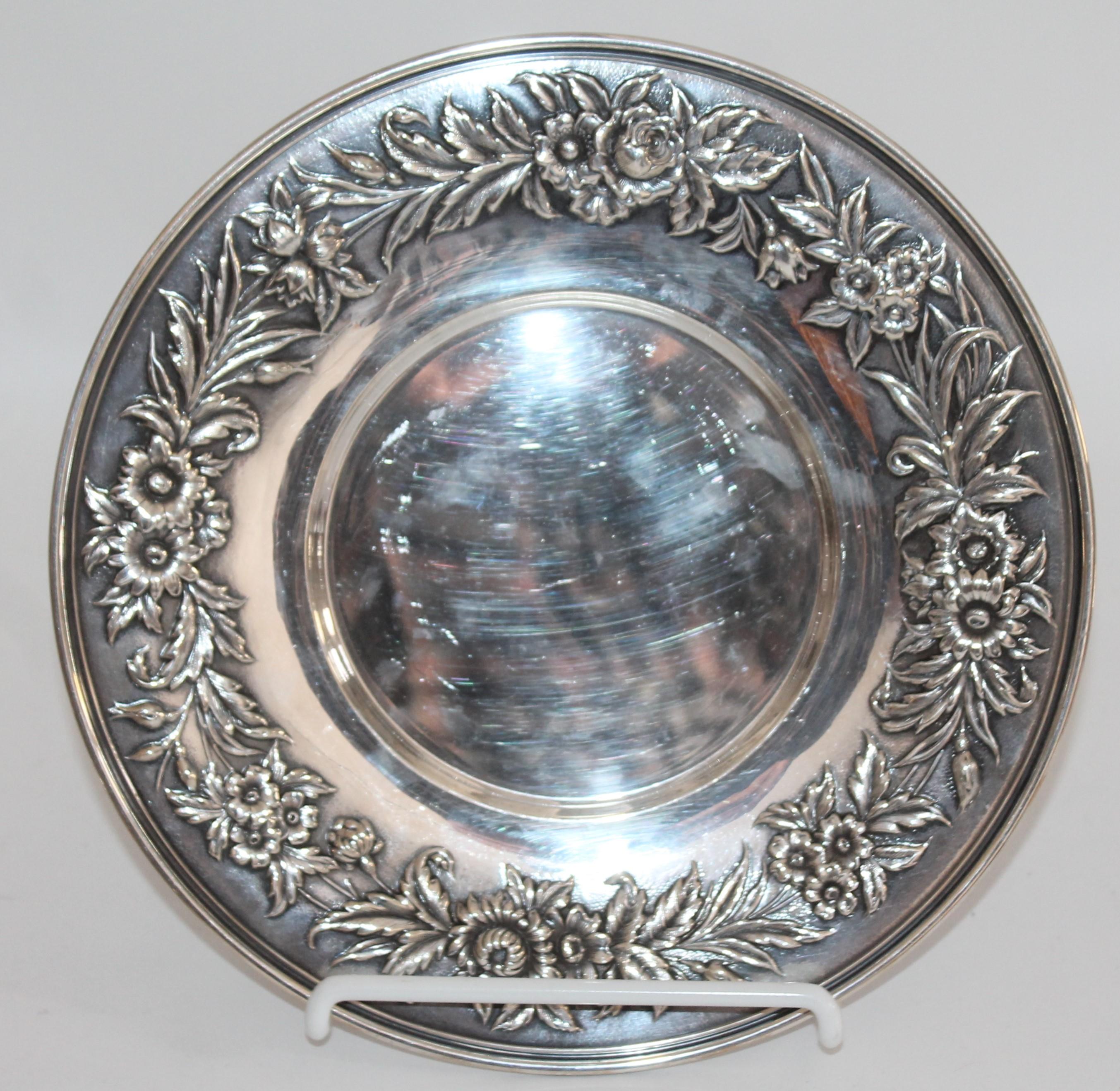 Modern Collection of Nine Silver Sterling Serving Dishes and Bowls For Sale