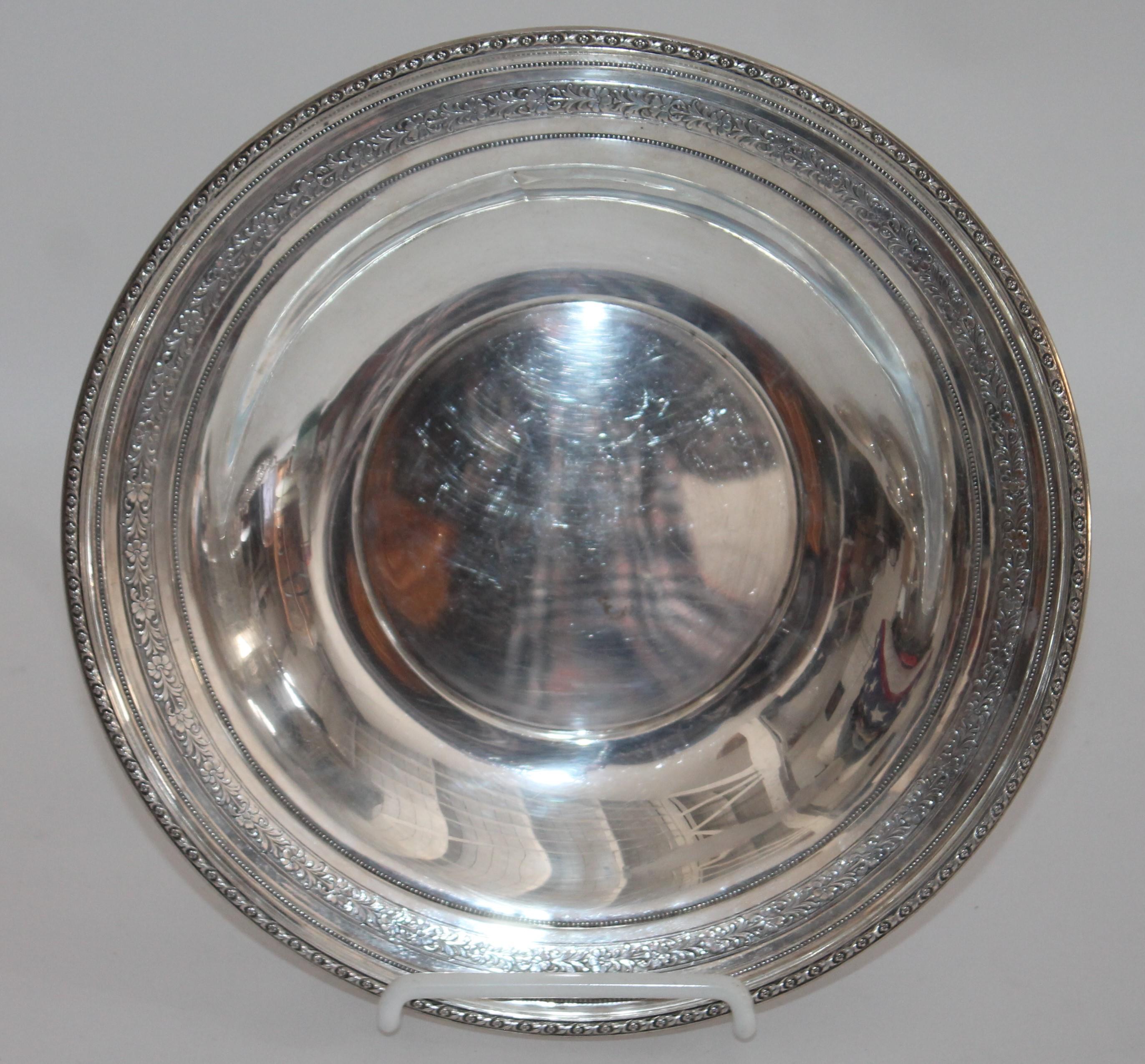 19th Century Collection of Nine Silver Sterling Serving Dishes and Bowls For Sale