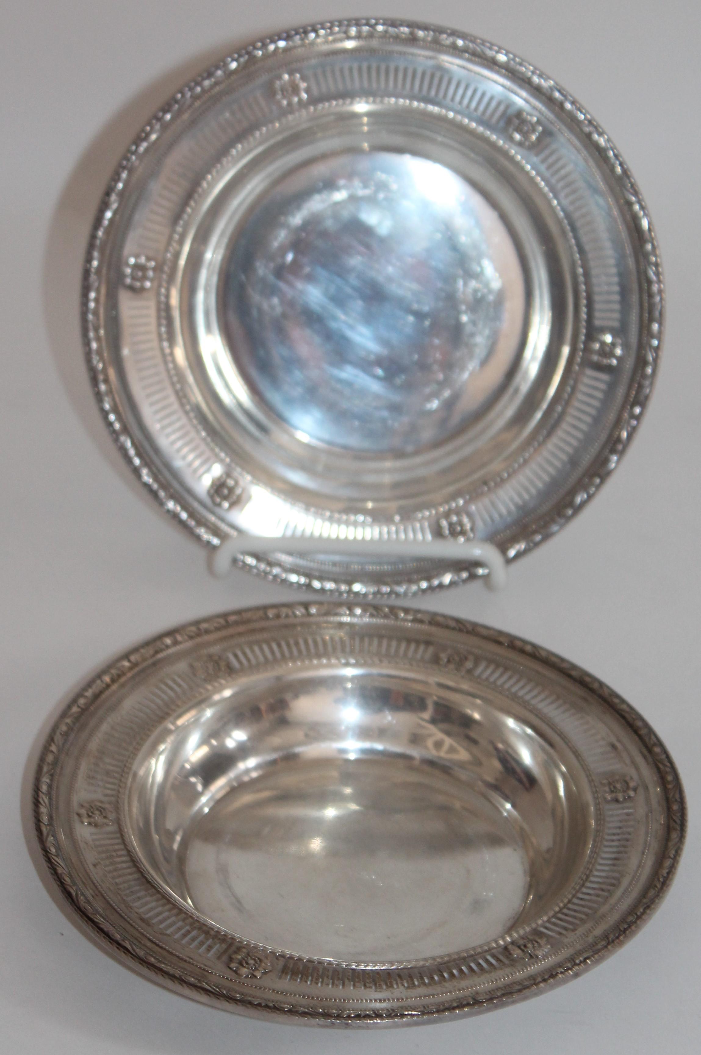 Collection of Nine Silver Sterling Serving Dishes and Bowls For Sale 2
