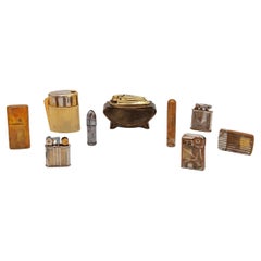 Collezione di nove accendini vintage