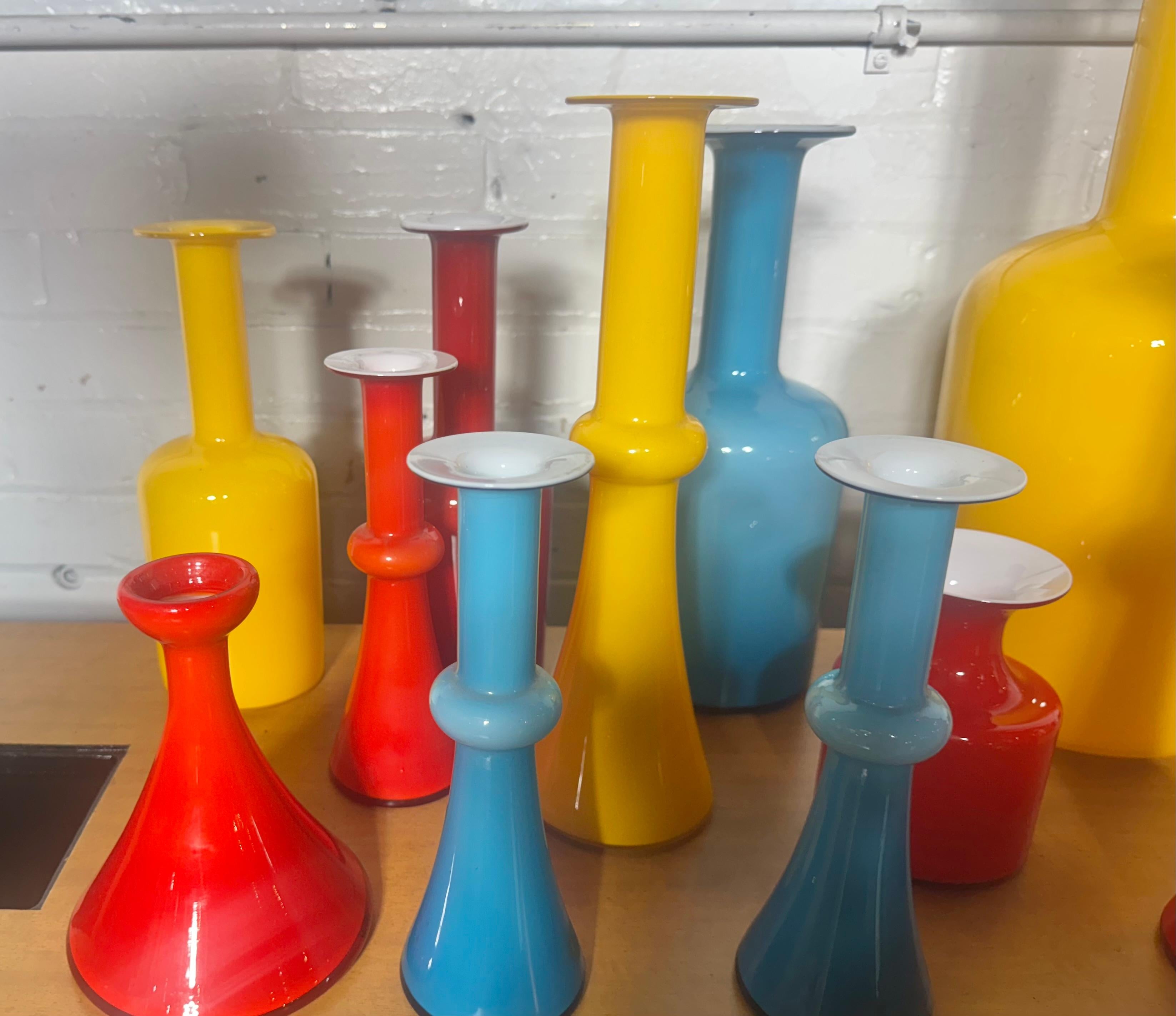 Colección de Gulvases de Botella de Otto Brauer / Per Lutkin para Holmegaard Escandinavo moderno en venta