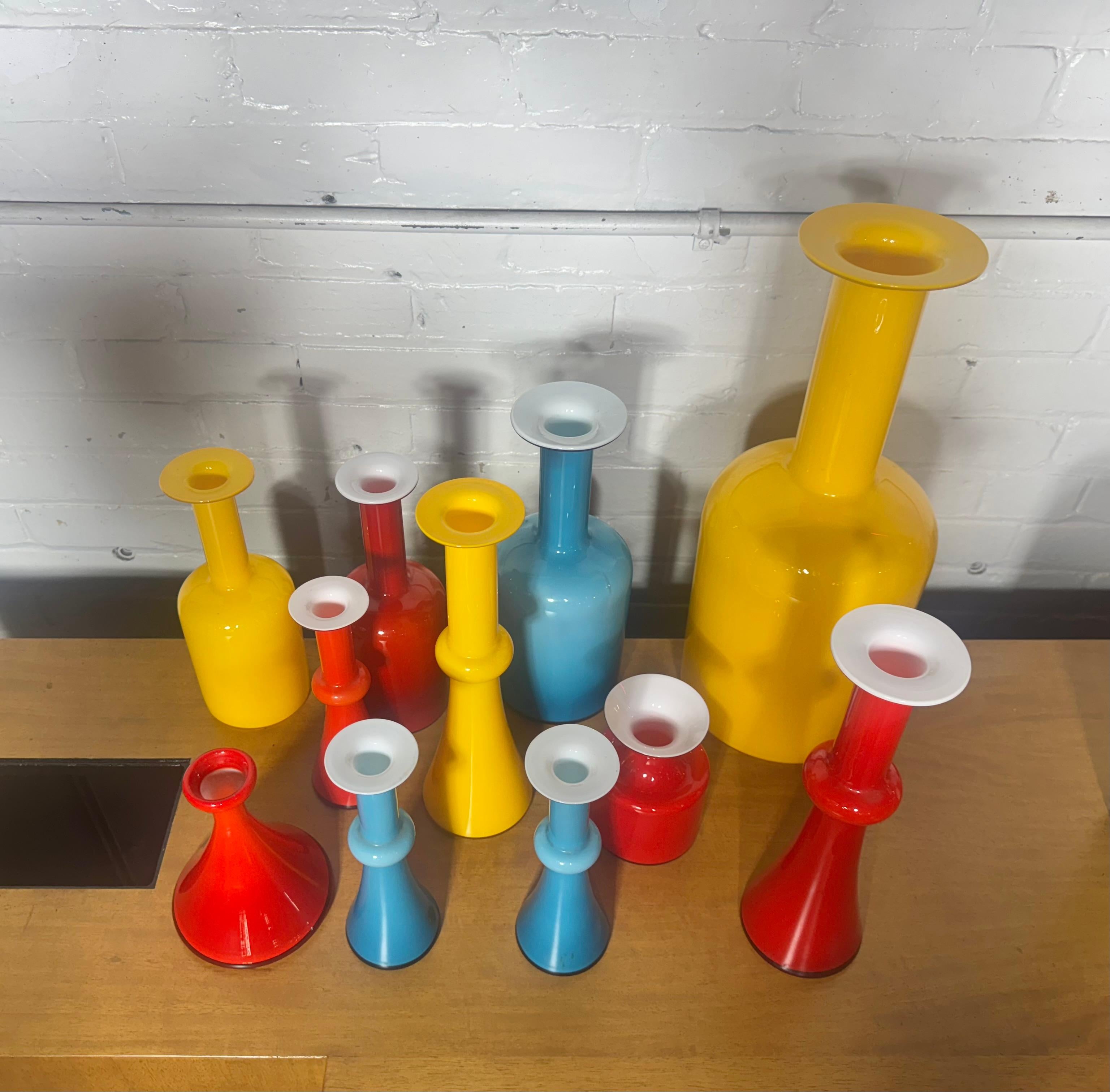 Colección de Gulvases de Botella de Otto Brauer / Per Lutkin para Holmegaard Danés en venta