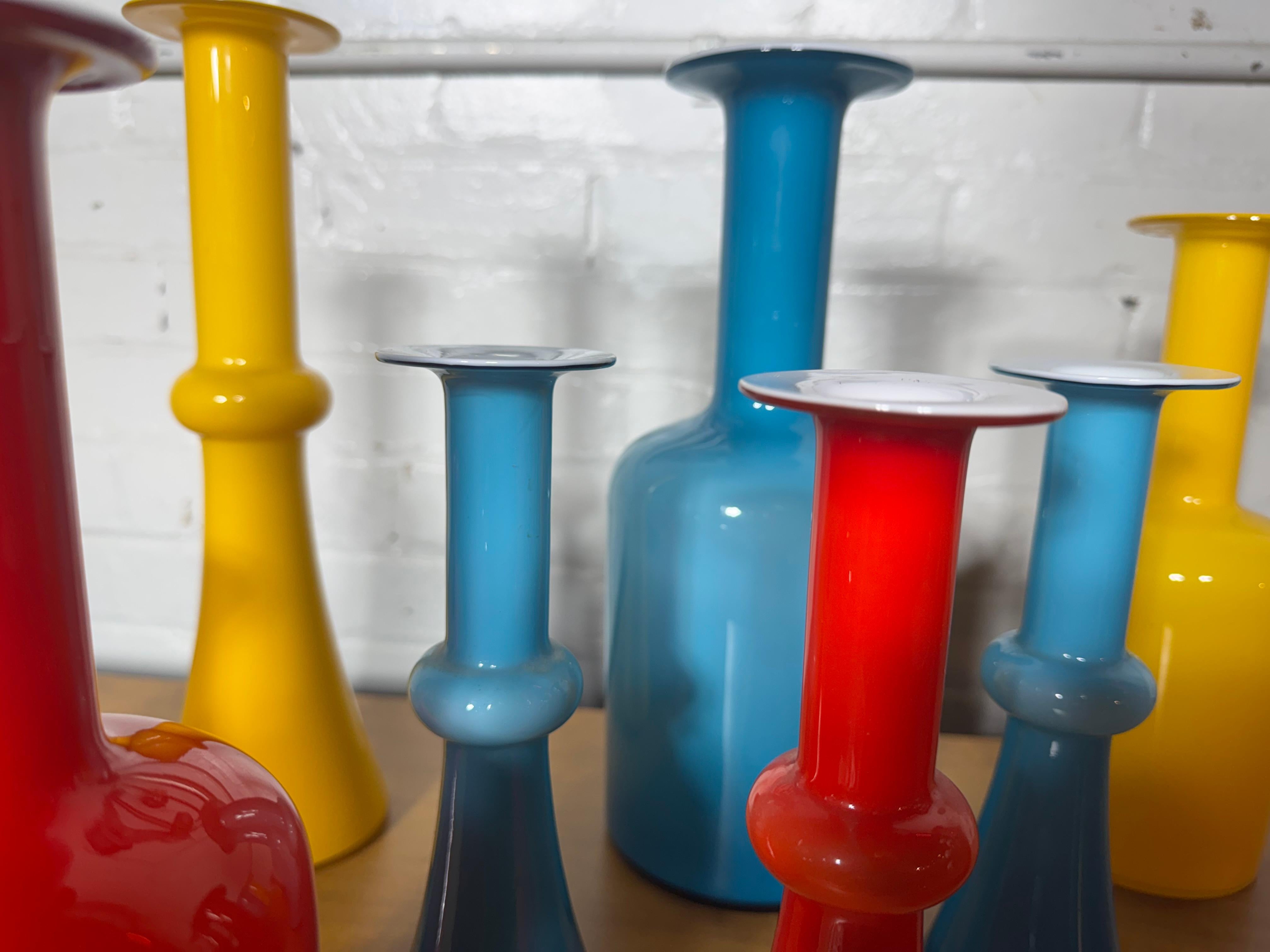 Colección de Gulvases de Botella de Otto Brauer / Per Lutkin para Holmegaard en Excelente estado para la venta en Buffalo, NY