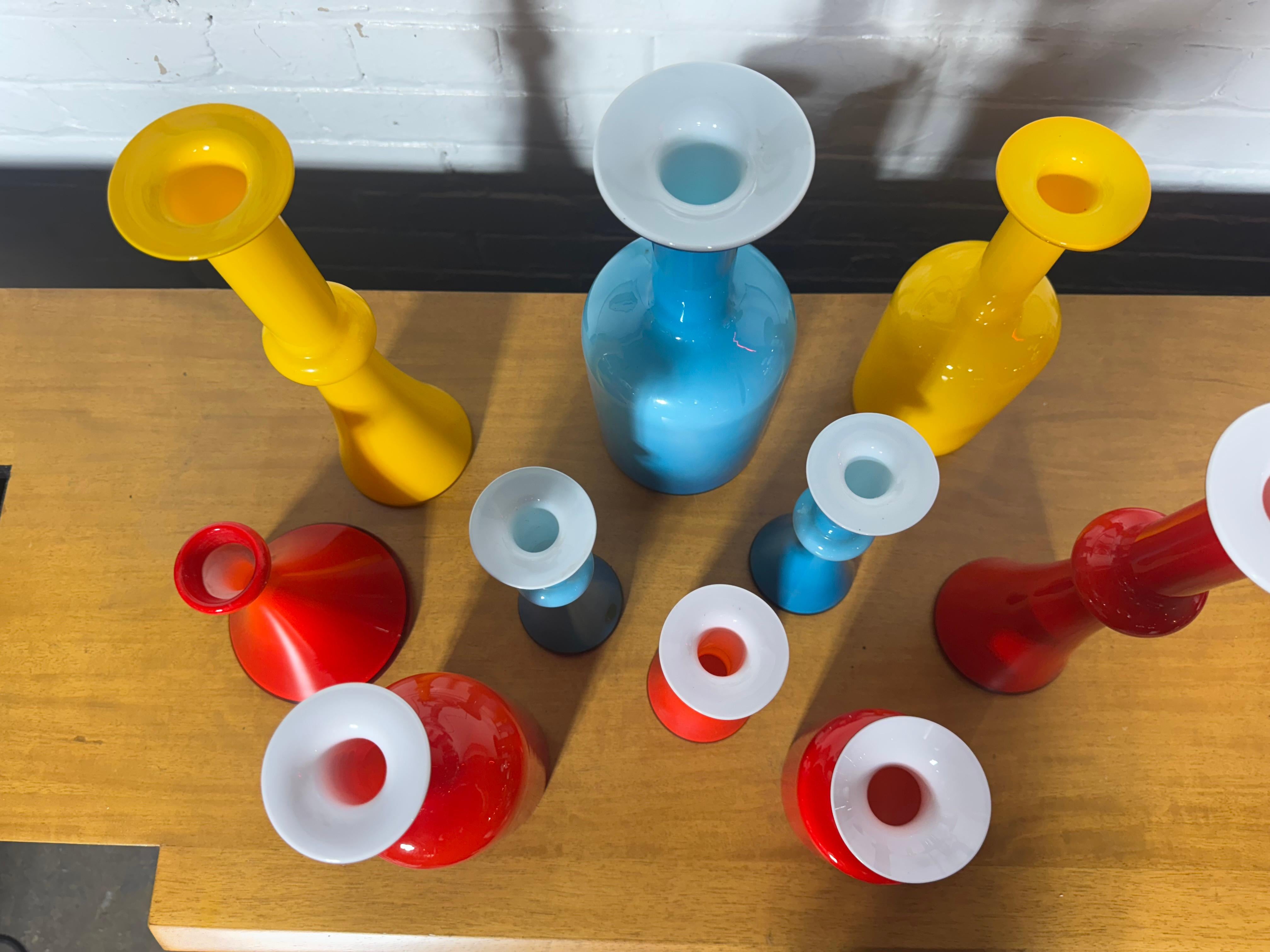 Colección de Gulvases de Botella de Otto Brauer / Per Lutkin para Holmegaard Vidrio artístico en venta