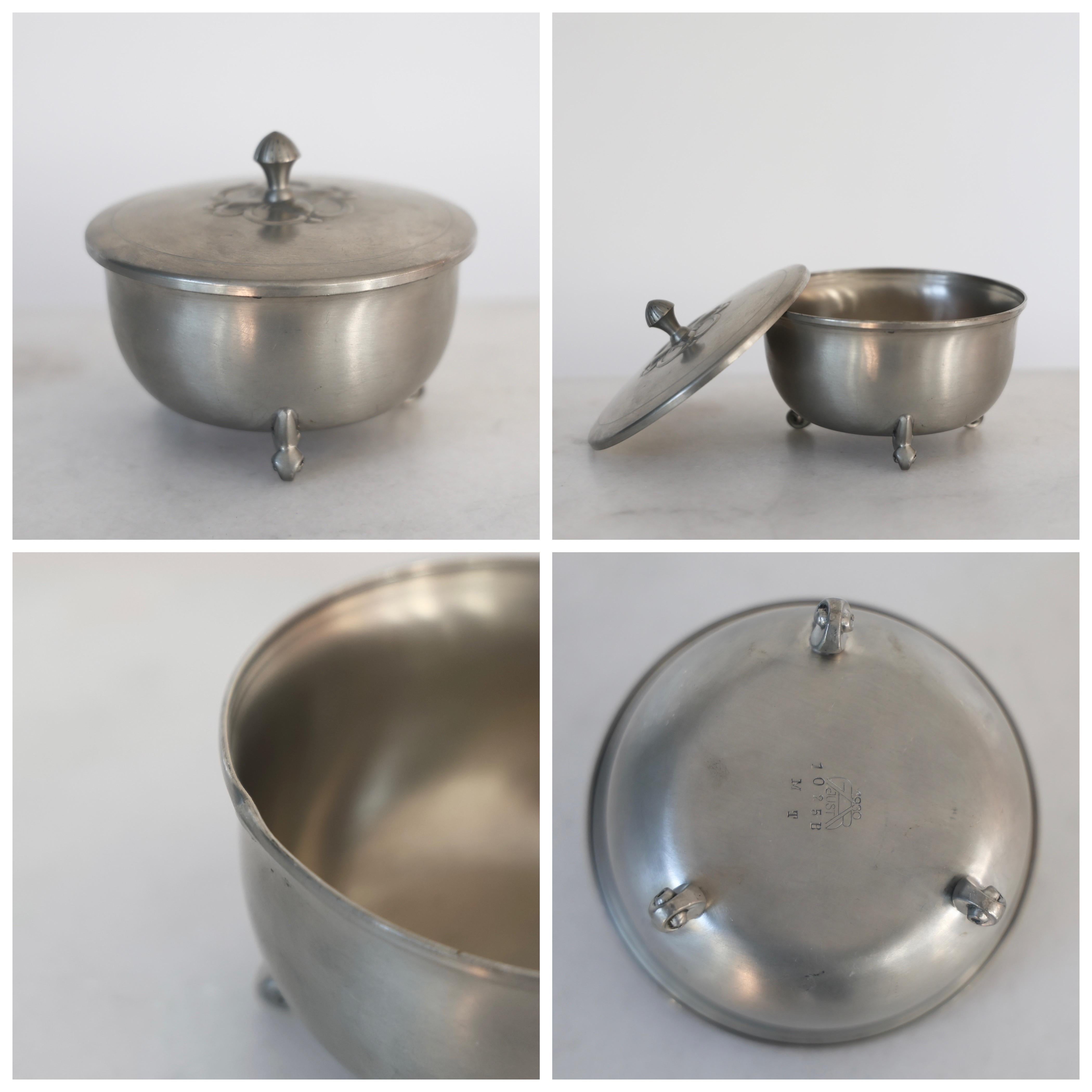 Collection of Pewter Boxes by Just Andersen, 1920s, Denmark For Sale 5