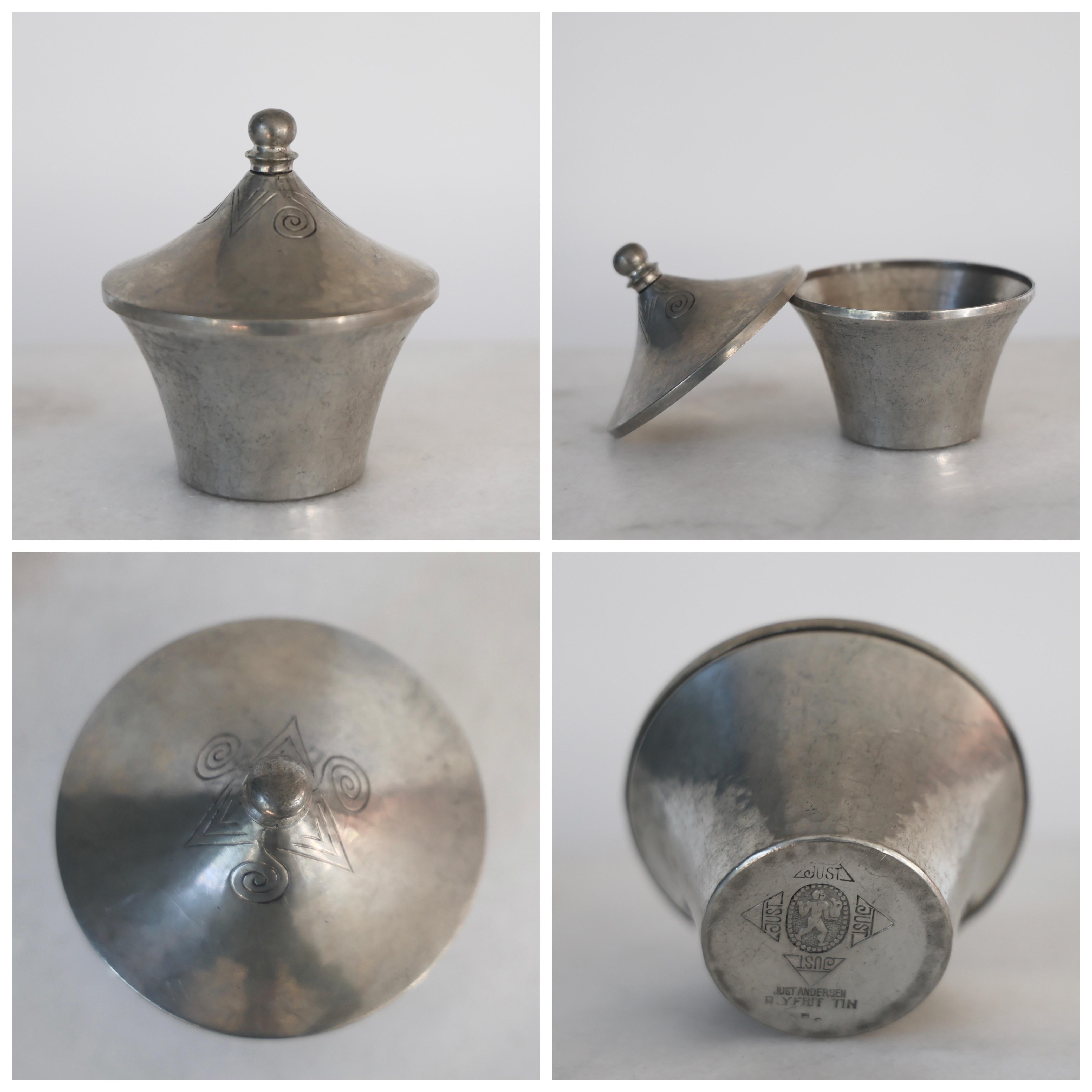 Collection of Pewter Boxes by Just Andersen, 1920s, Denmark For Sale 3