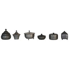 Collection of Pewter Boxes by Just Andersen, 1920s, Denmark