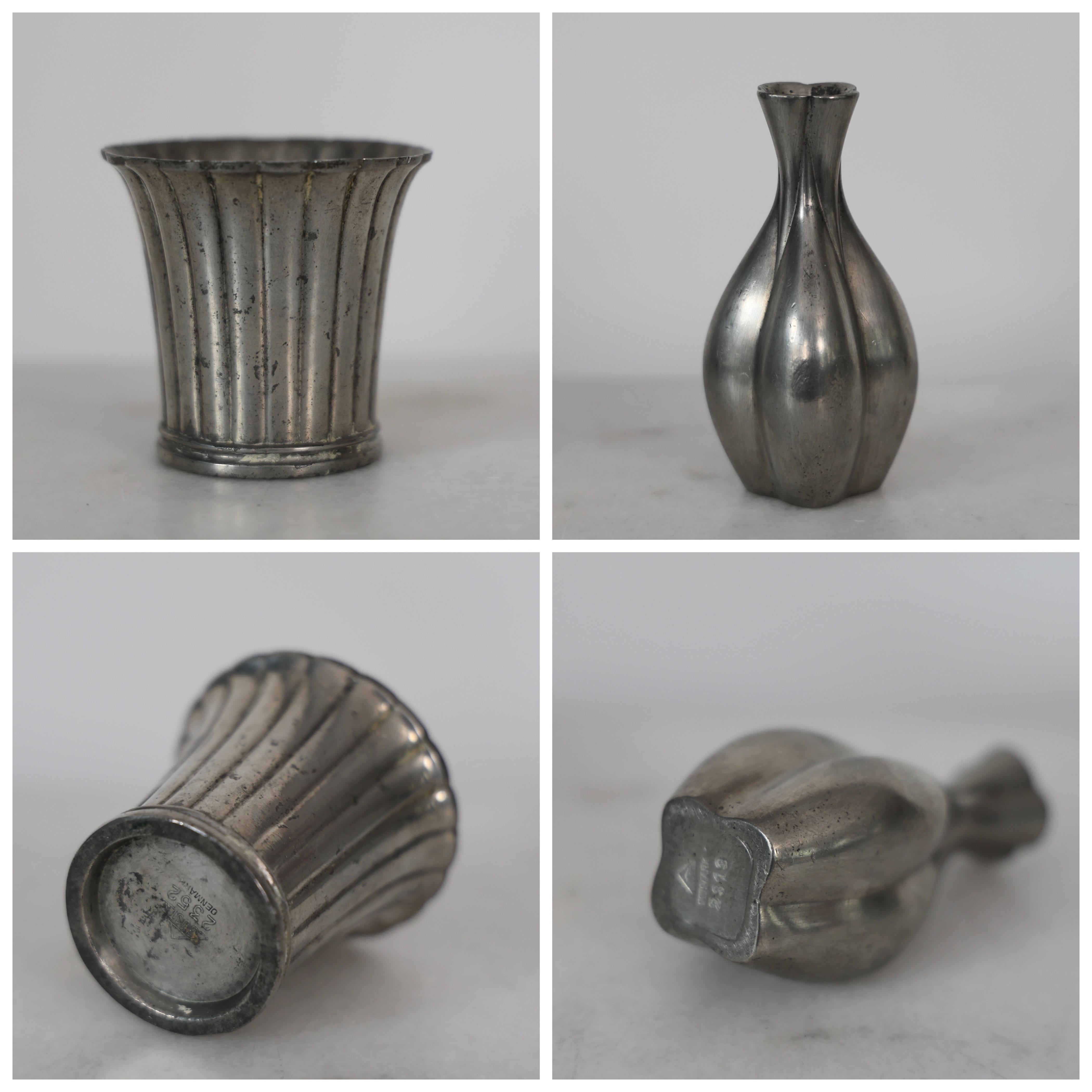 Collezione di vasi in peltro di Just Andersen, anni '20 - '40, Danimarca in vendita 5