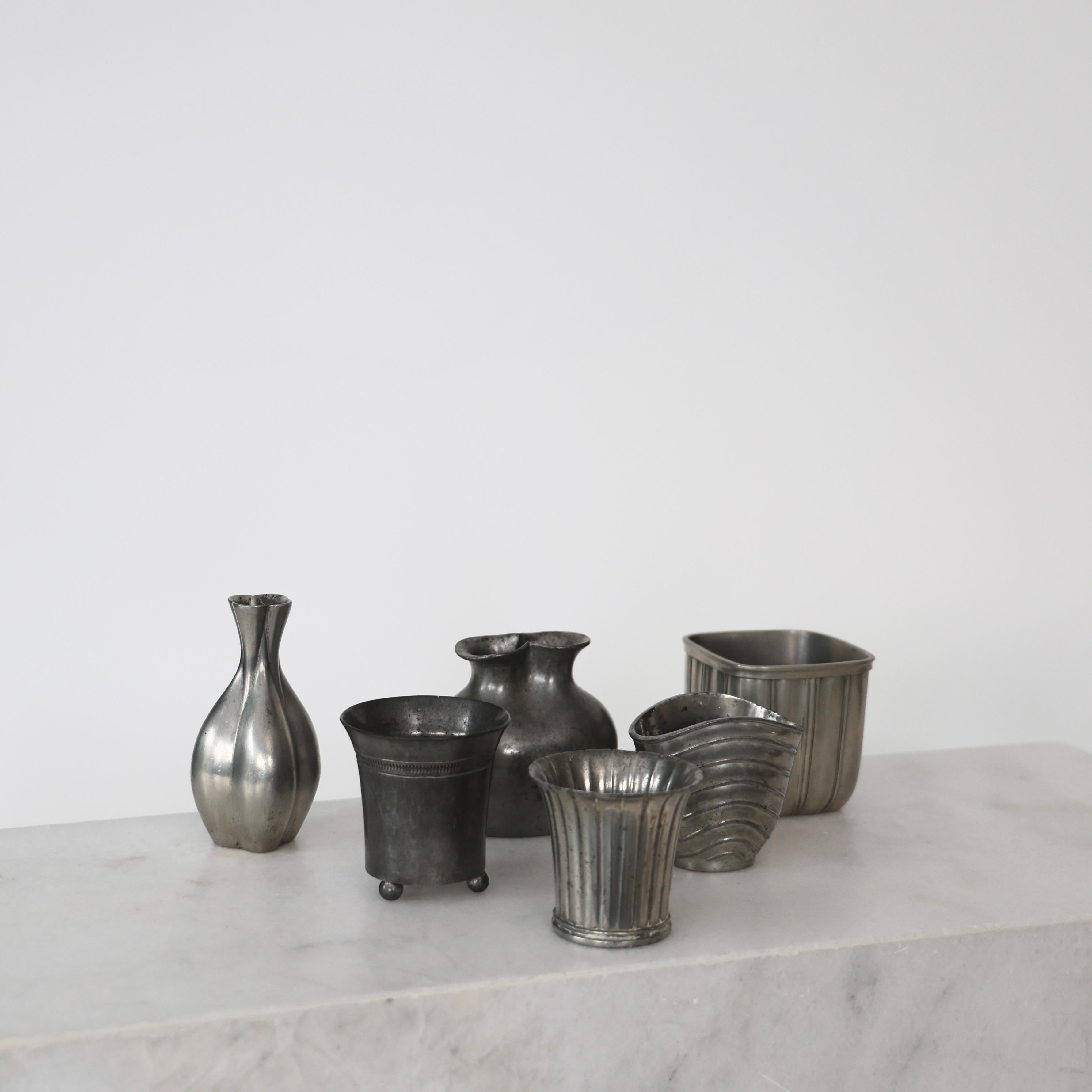 Collezione di vasi in peltro di Just Andersen, anni '20 - '40, Danimarca in vendita 8