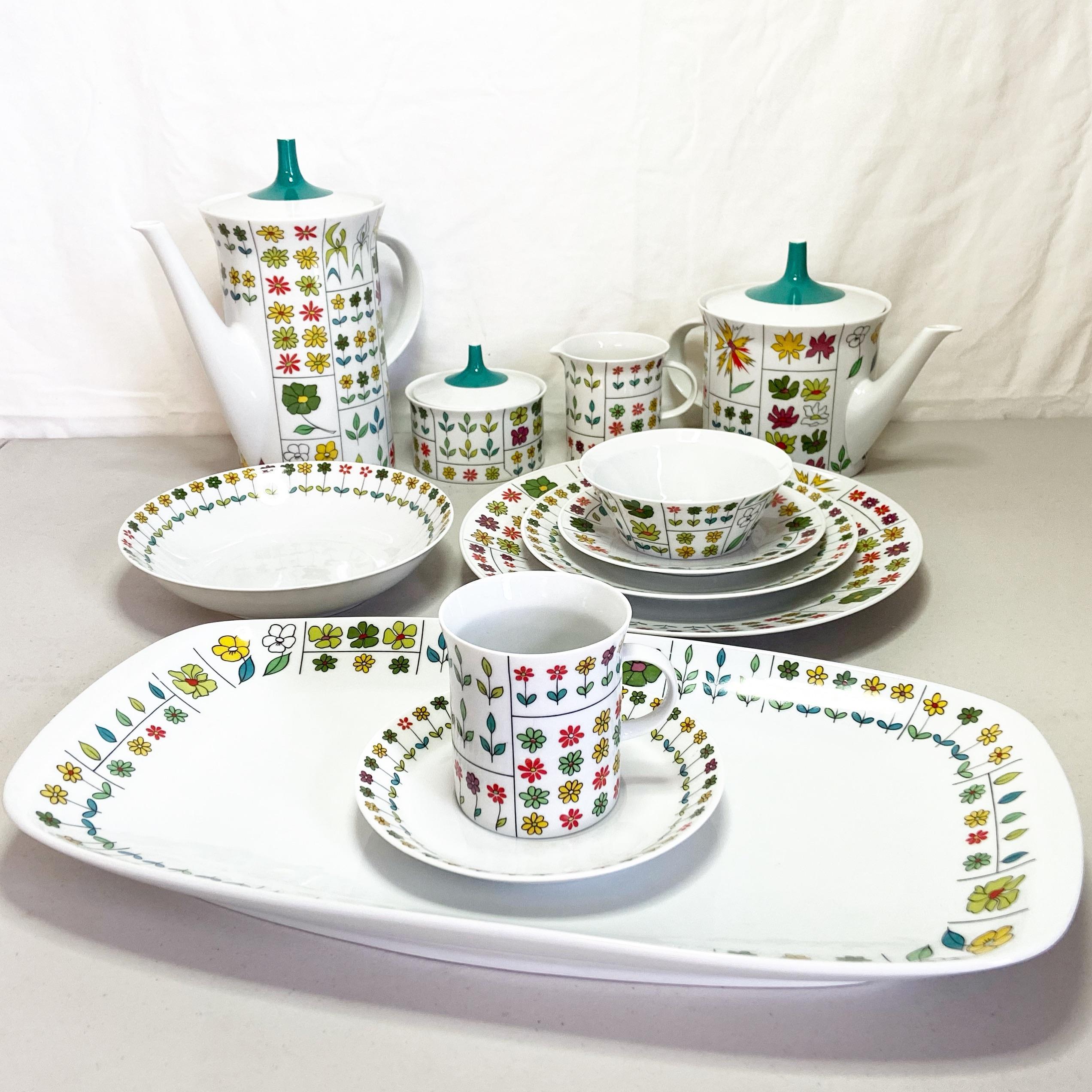 German Collection of Piemonte Dinnerware by Emilio Pucci for Rosenthal Studio Line