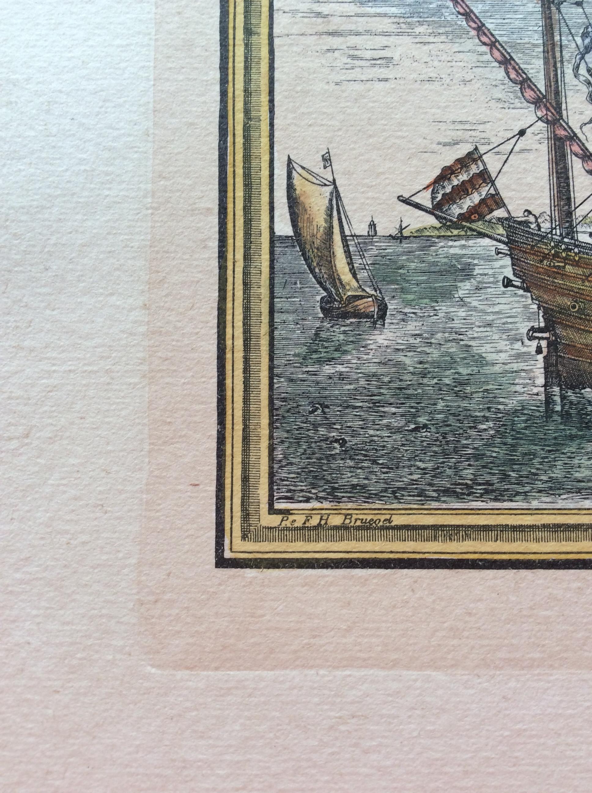 Kollektion von Pieter F.H. Farbgravurdrucke von Bruegel aus dem 18. Jahrhundert 10