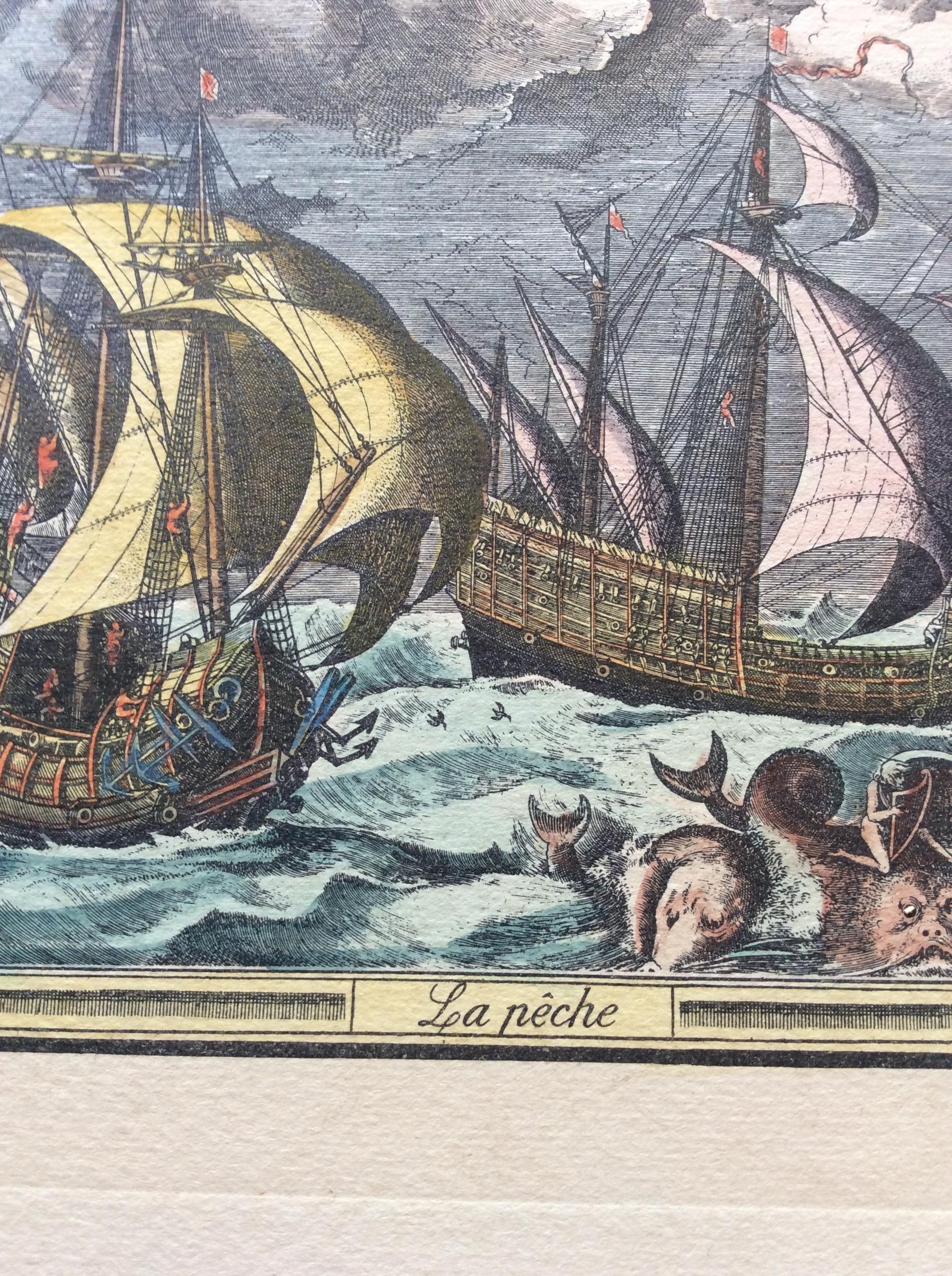 Kollektion von Pieter F.H. Farbgravurdrucke von Bruegel aus dem 18. Jahrhundert 11