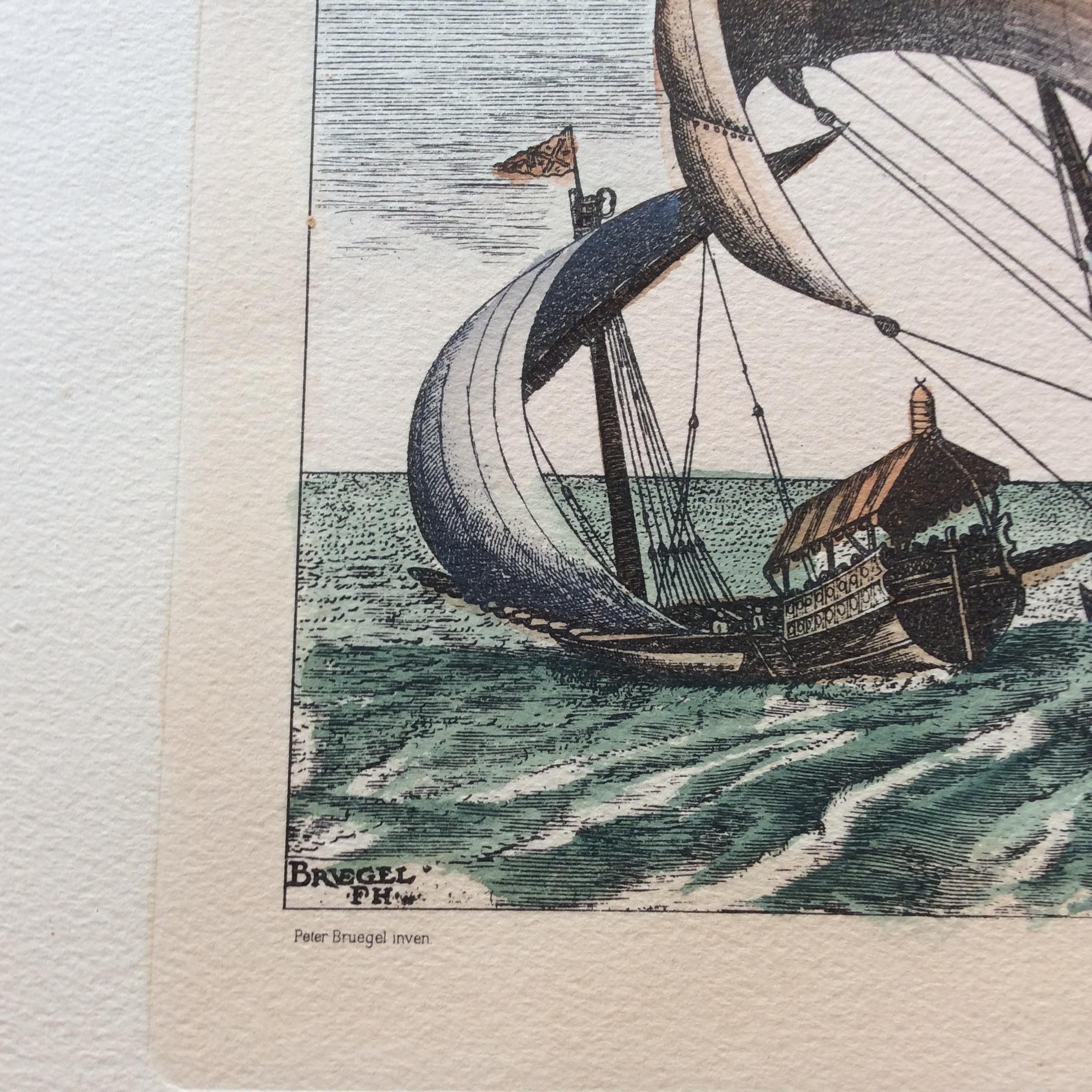 Kollektion von Pieter F.H. Farbgravurdrucke von Bruegel aus dem 18. Jahrhundert im Zustand „Gut“ in Miami, FL