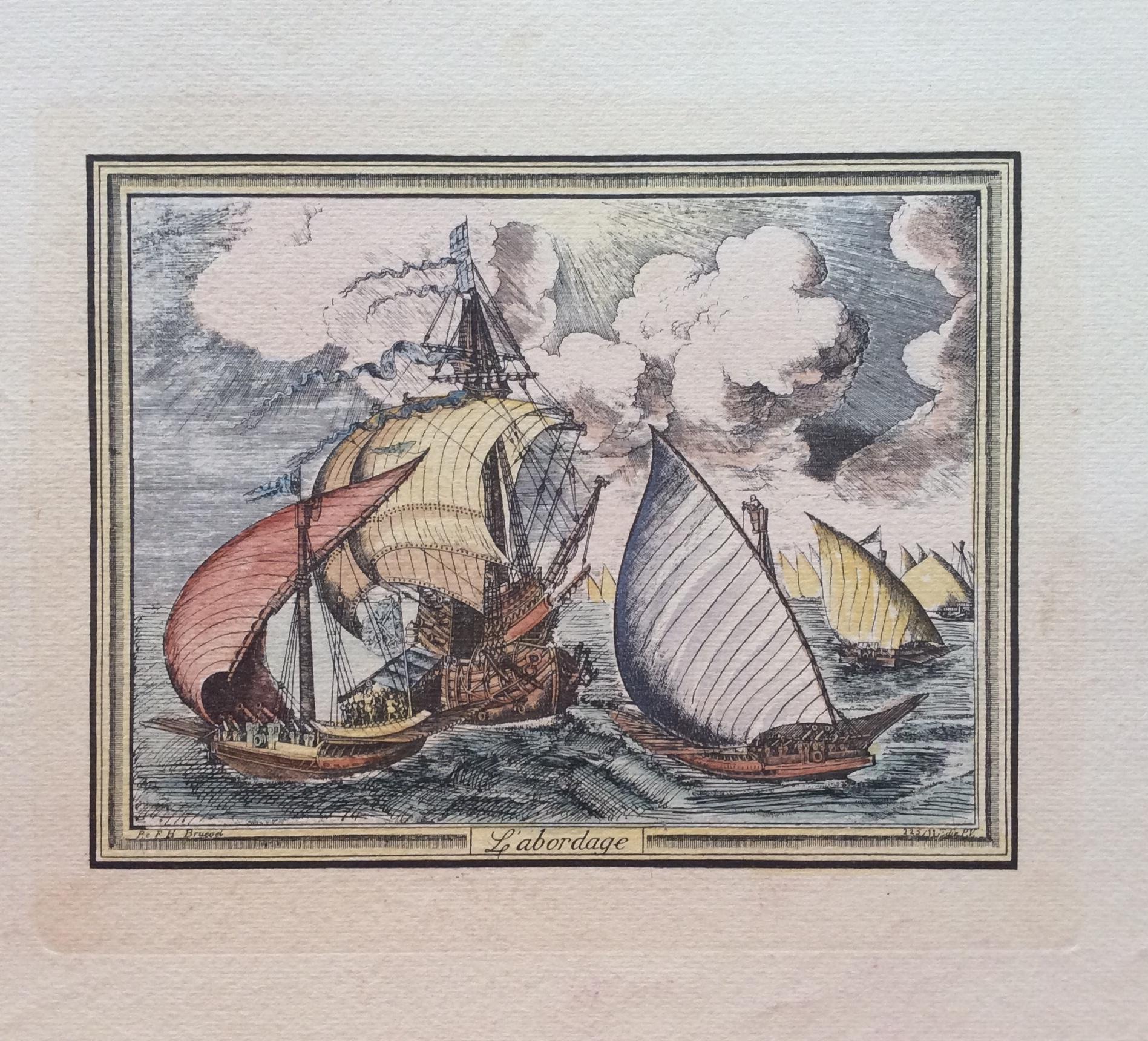 Kollektion von Pieter F.H. Farbgravurdrucke von Bruegel aus dem 18. Jahrhundert 2