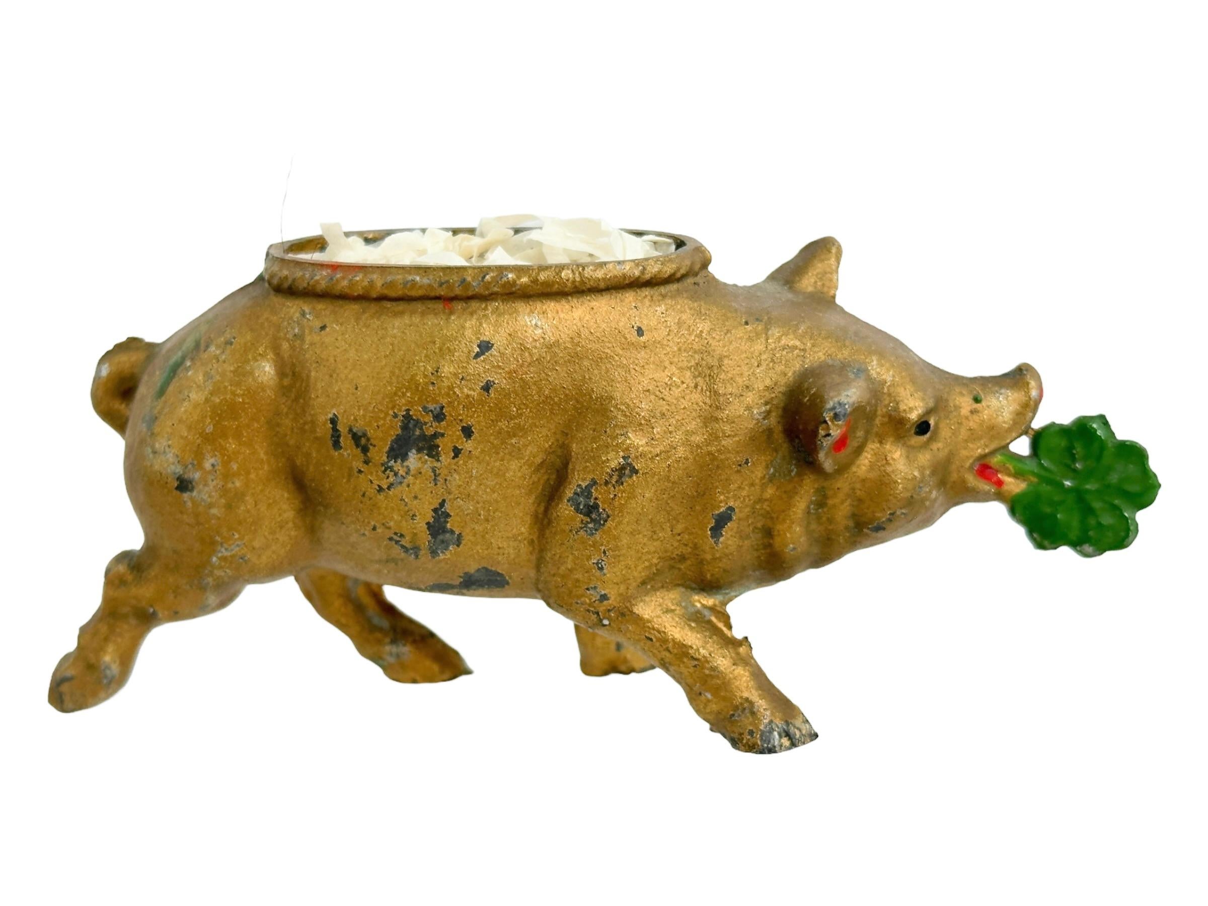 Hand-Painted Collection of Pig & Chimney Sweep Lucky Charm Figurines, Antique Austria, 1900s For Sale